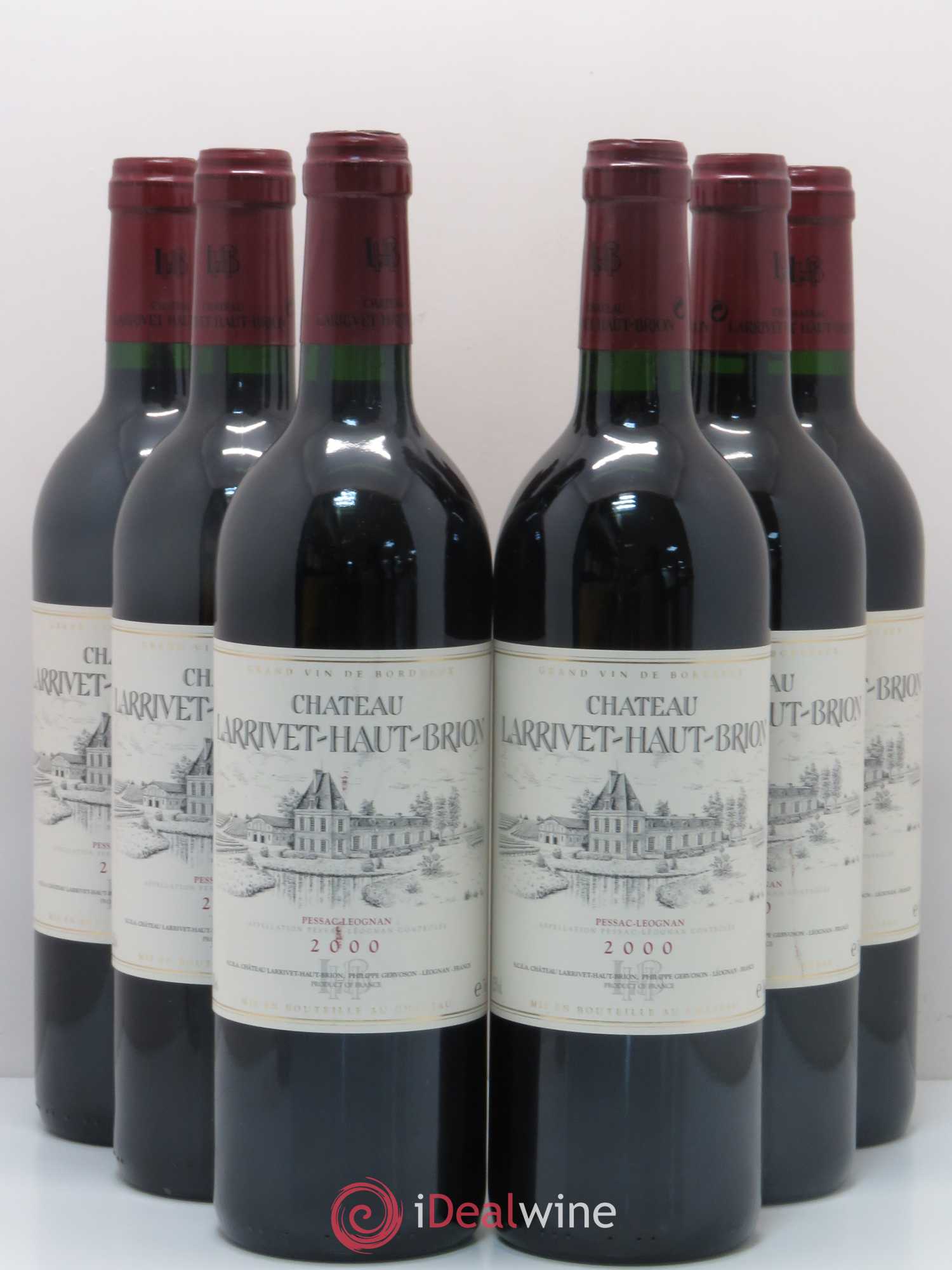 Château Larrivet Haut-Brion 2000 - Lot de 6 bouteilles - 0