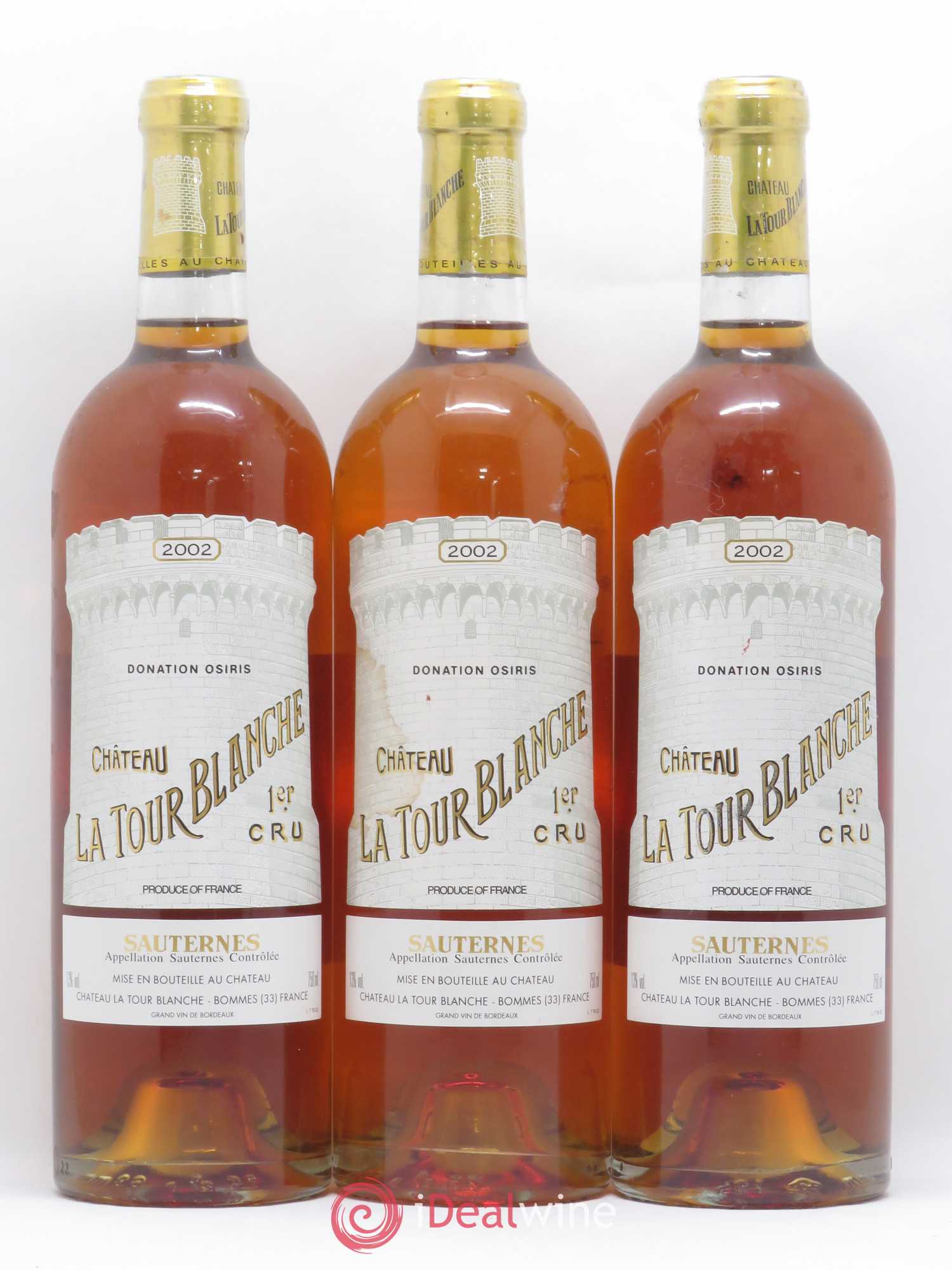 Château la Tour Blanche 1er Grand Cru Classé 2002 - Lotto di 3 bottiglie - 0