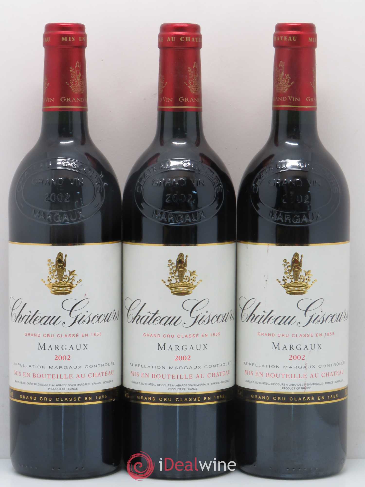 Château Giscours 3ème Grand Cru Classé 2002 - Lot de 3 bouteilles - 0