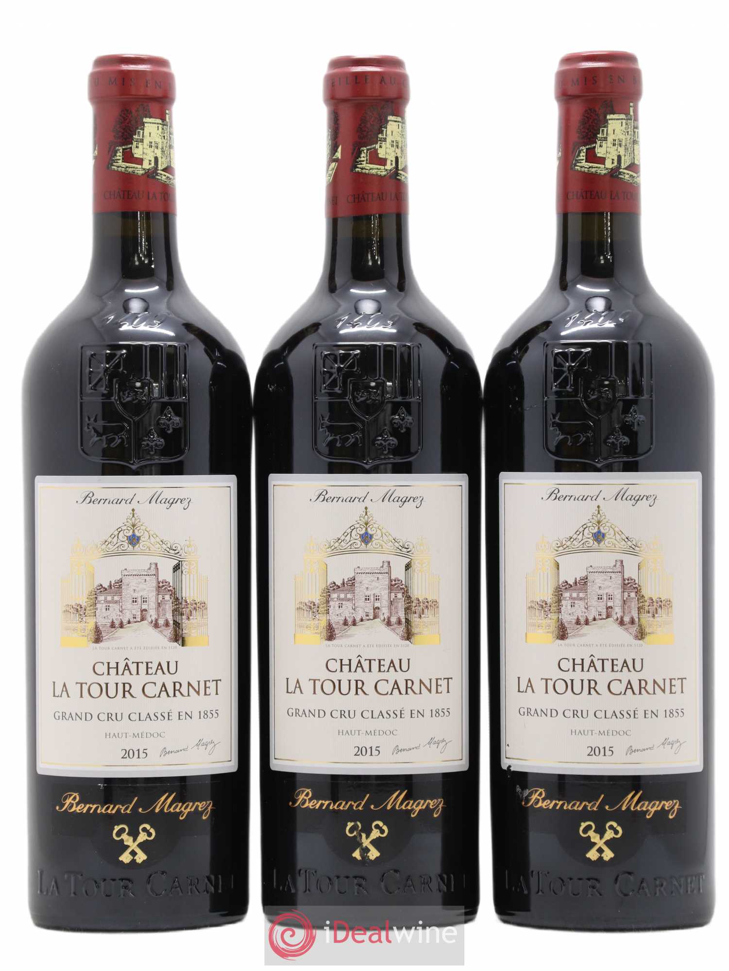 Château la Tour Carnet 4ème Grand Cru Classé 2015 - Lot de 3 bouteilles - 0