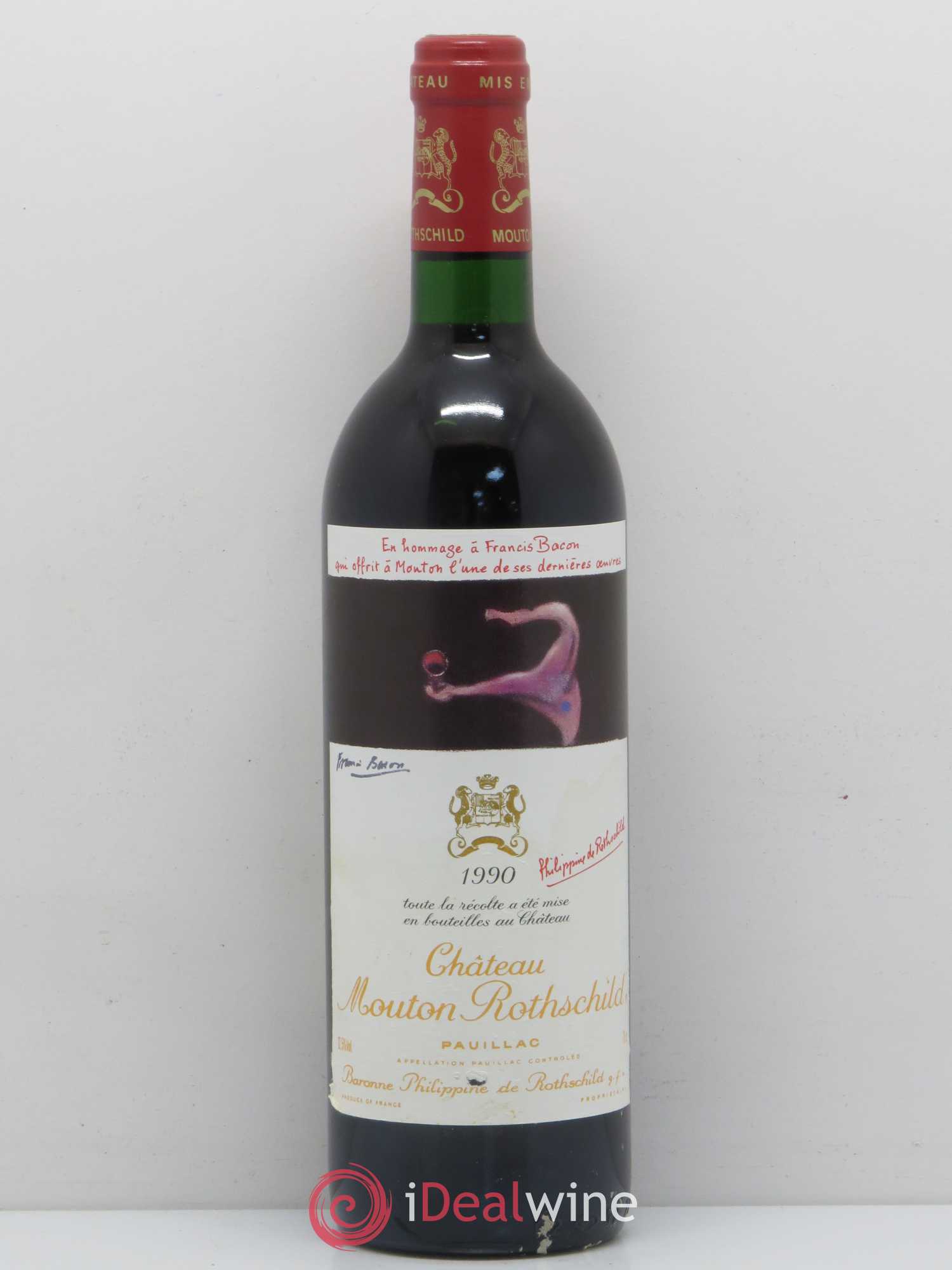 Château Mouton Rothschild 1er Grand Cru Classé 1990 - Lot de 1 bouteille - 0