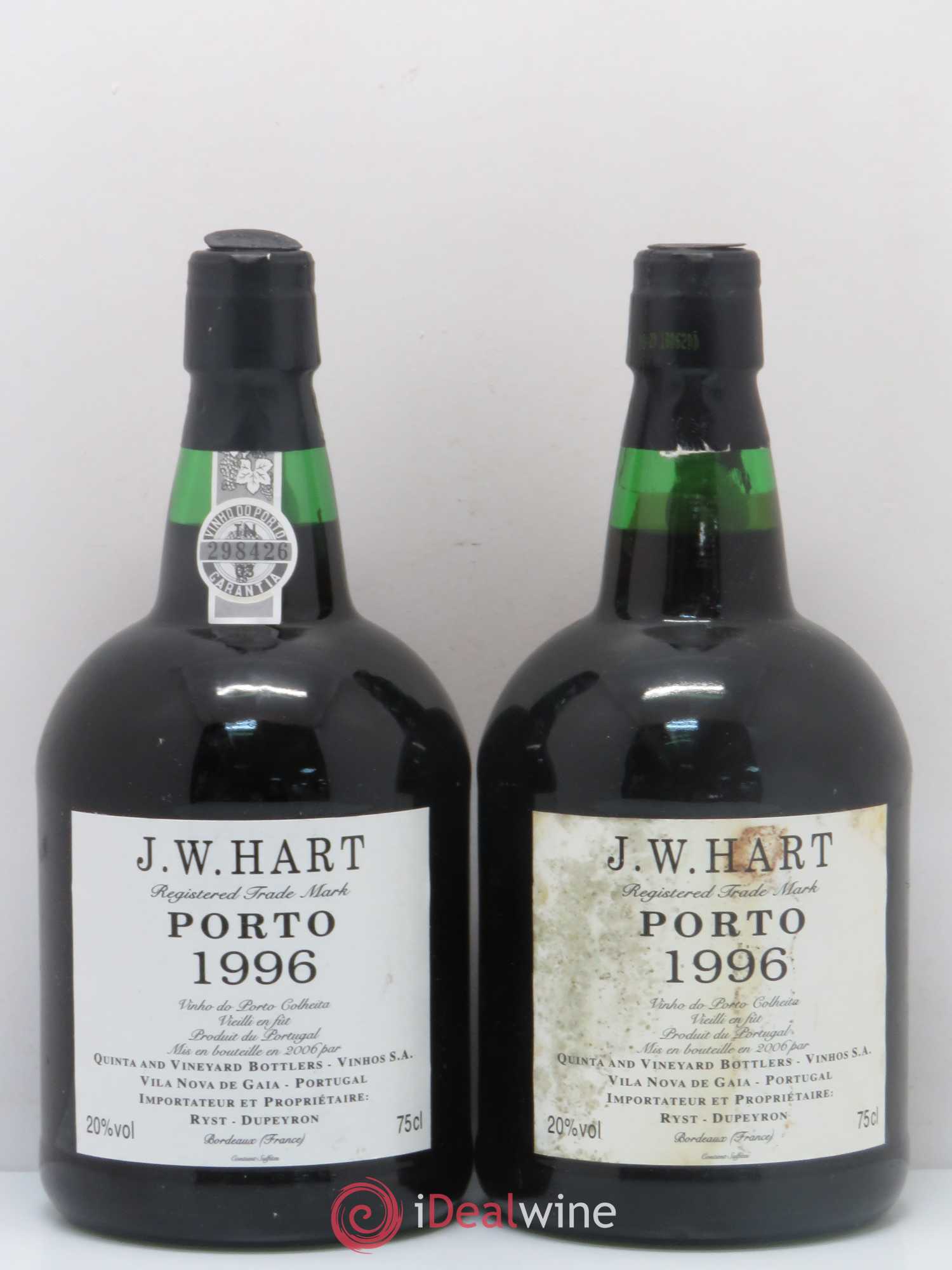 Porto J. W. Hart 1996 - Posten von 2 Flaschen - 0