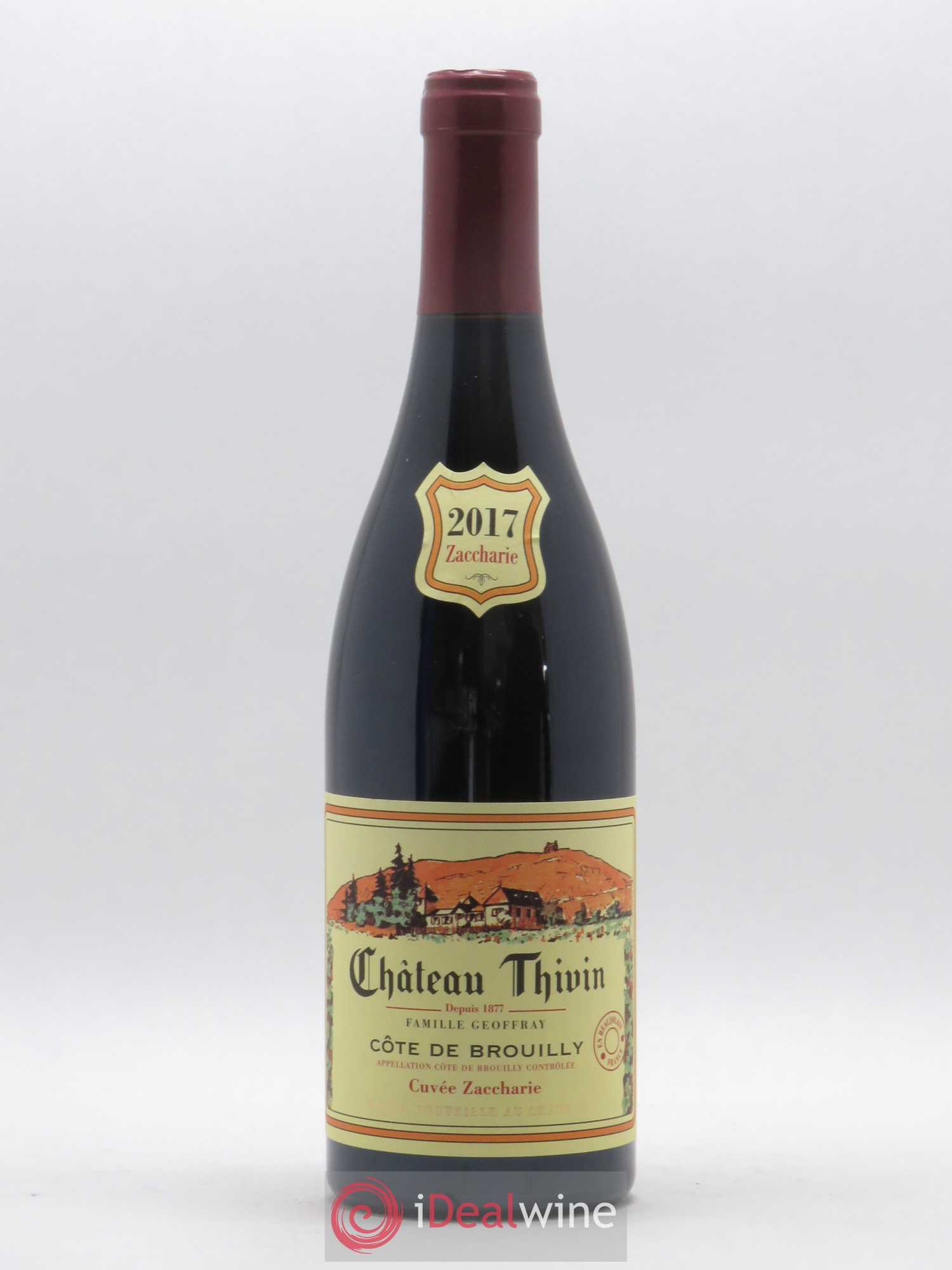 Côte de Brouilly Cuvée Zaccharie Château Thivin 2017 - Lot de 1 bouteille - 0