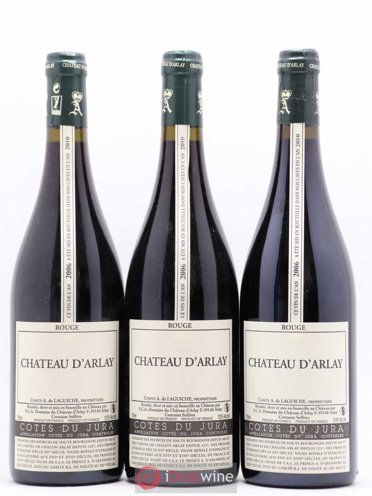 Côtes du Jura Château d'Arlay Comte A de Laguiche (sans prix de réserve) 2006 - Posten von 6 Flaschen - 1