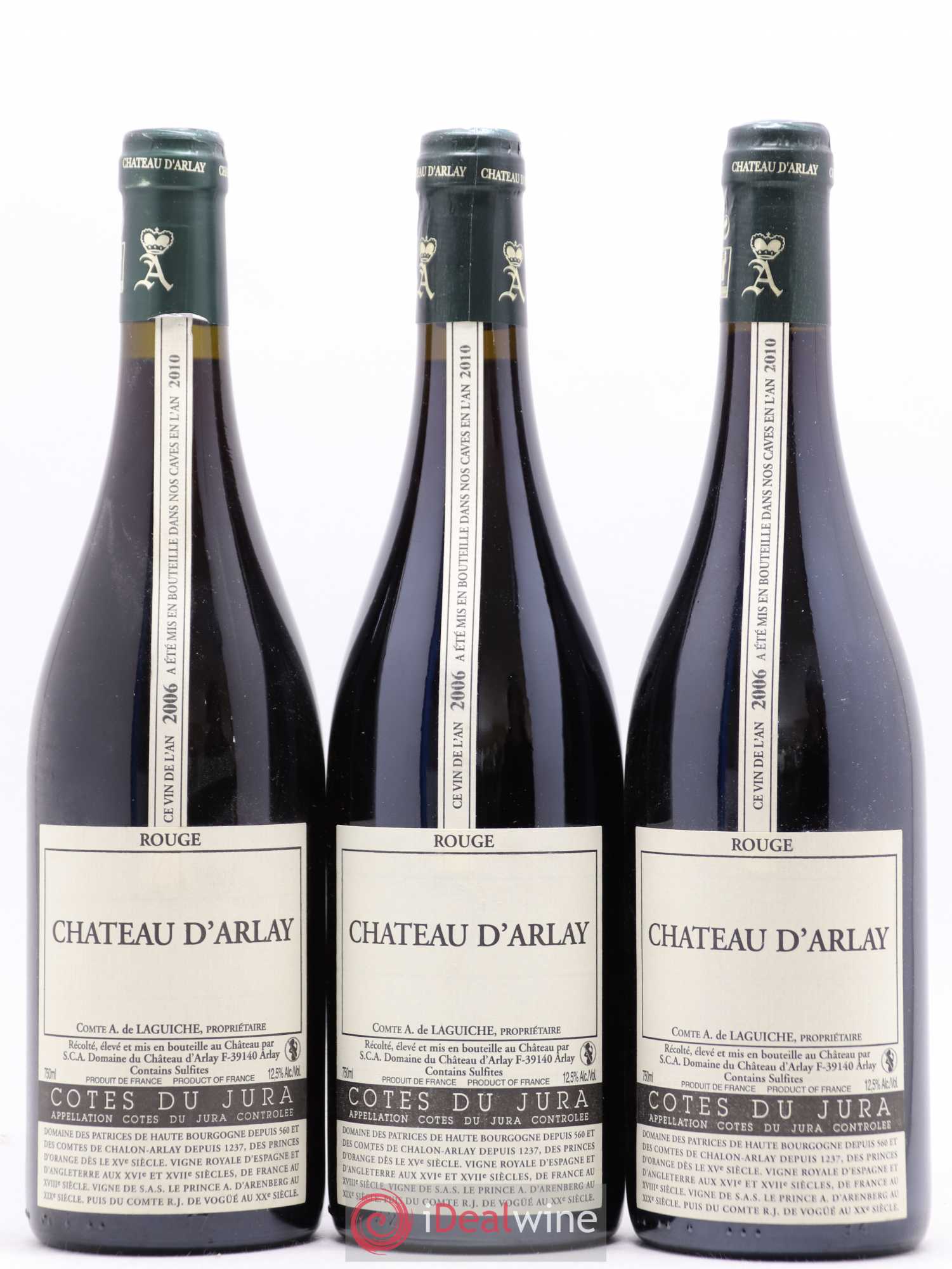 Côtes du Jura Château d'Arlay Comte A de Laguiche (sans prix de réserve) 2006 - Posten von 6 Flaschen - 2