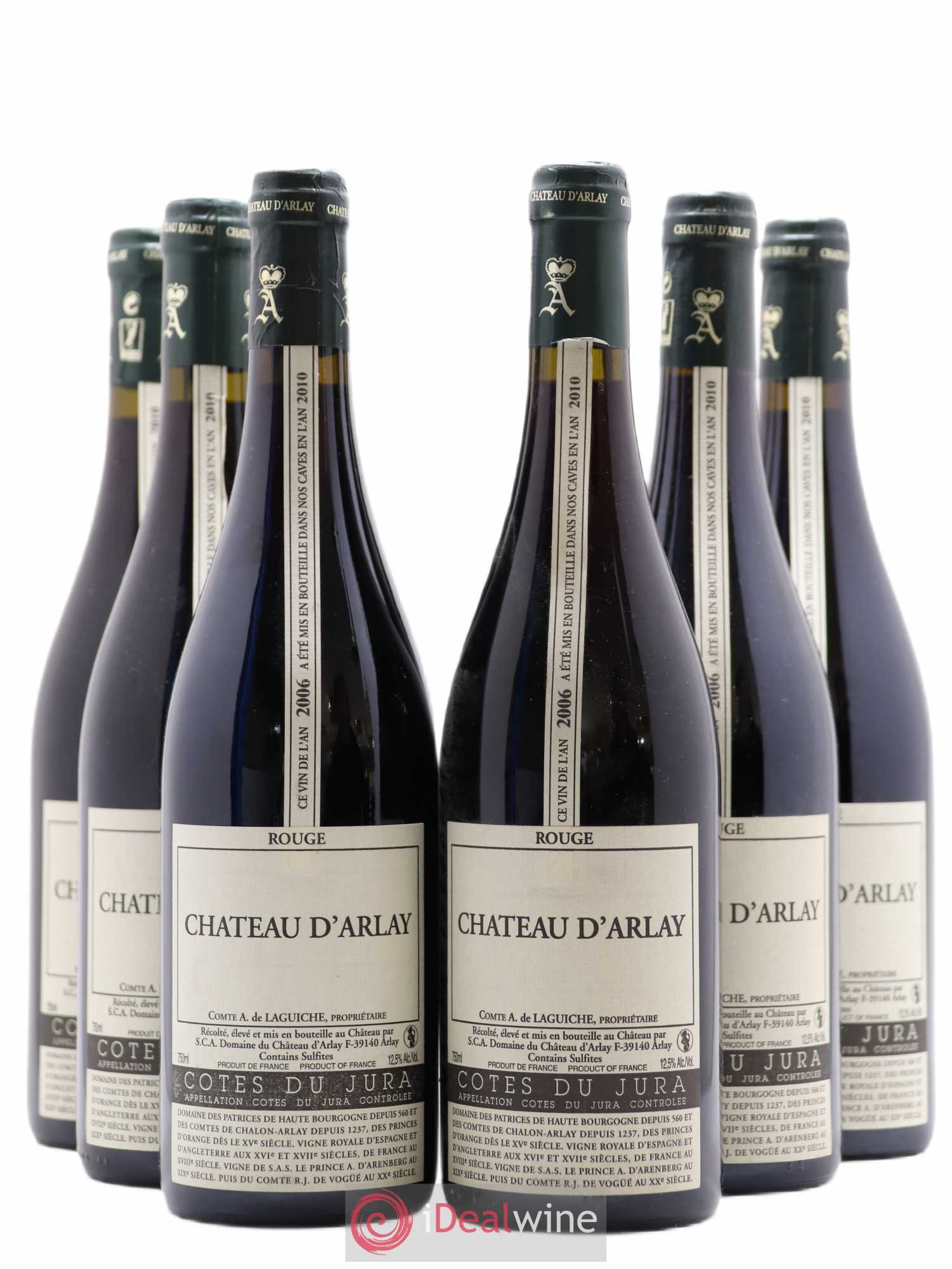 Côtes du Jura Château d'Arlay Comte A de Laguiche (sans prix de réserve) 2006 - Posten von 6 Flaschen - 0