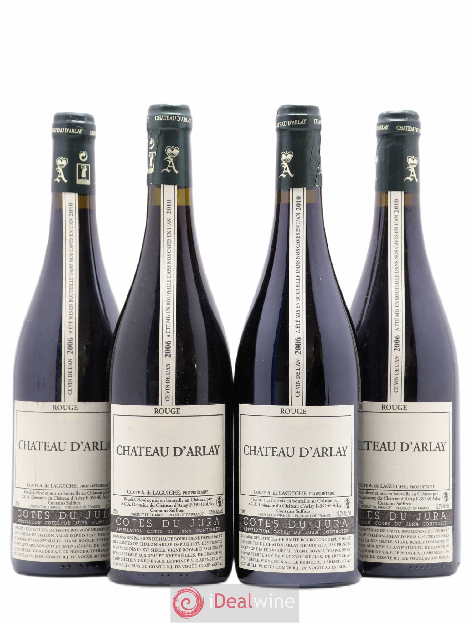 Côtes du Jura Château d'Arlay Comte A de Laguiche (sans prix de réserve) 2006 - Posten von 4 Flaschen - 0