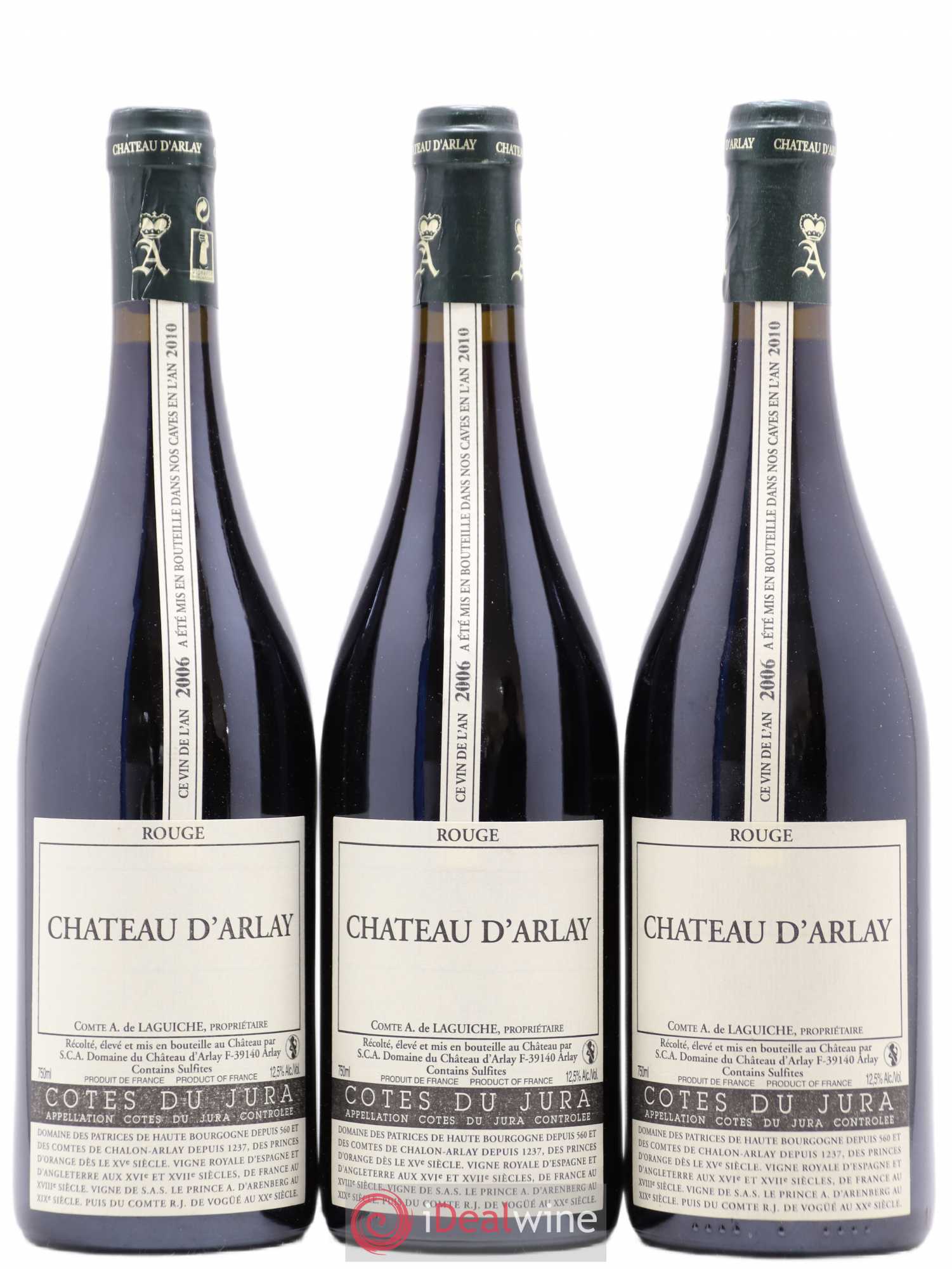 Côtes du Jura Château d'Arlay Comte A de Laguiche (sans prix de réserve) 2006 - Posten von 3 Flaschen - 0