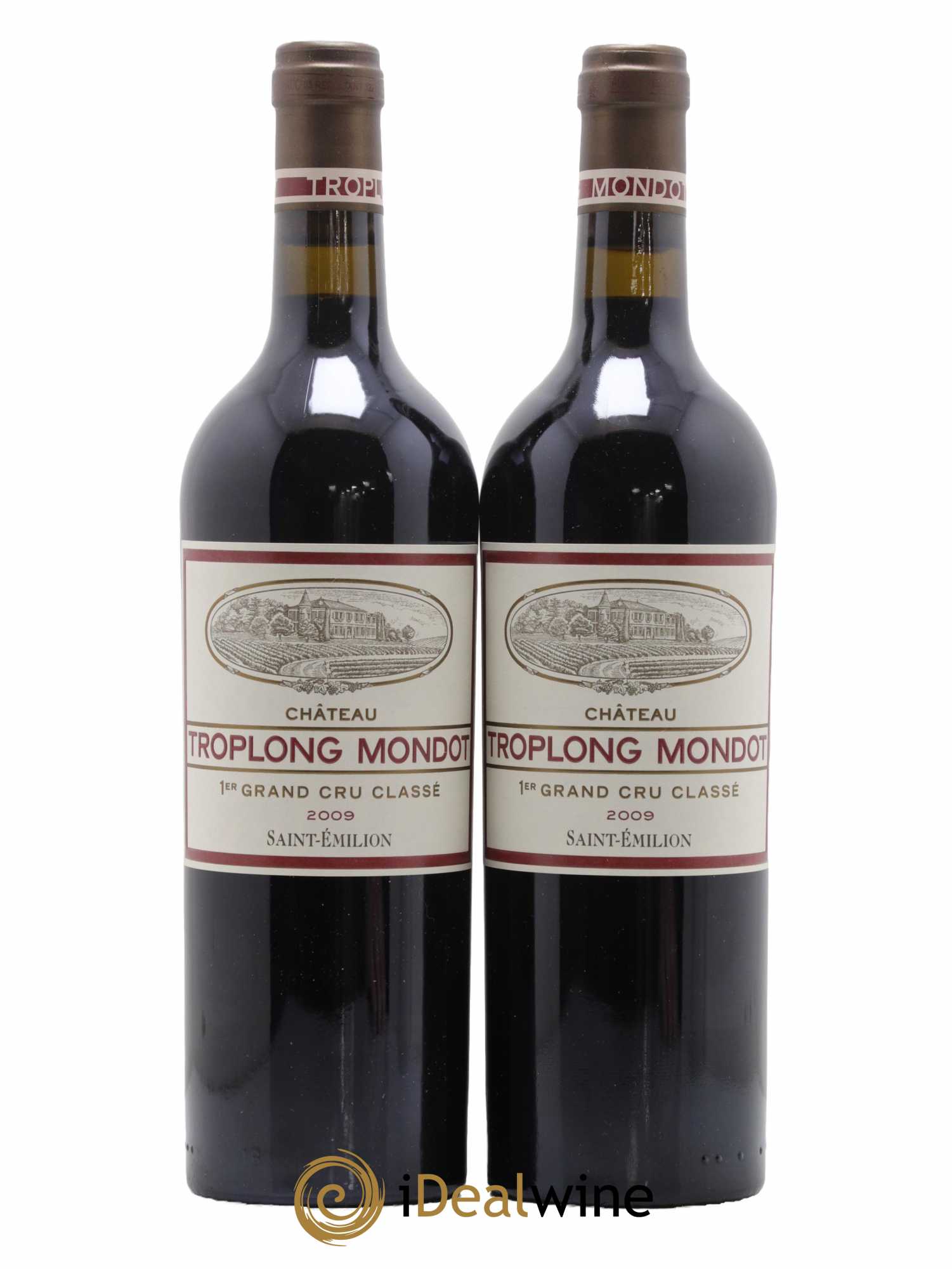 Château Troplong Mondot 1er Grand Cru Classé B 2009 - Posten von 2 Flaschen - 0