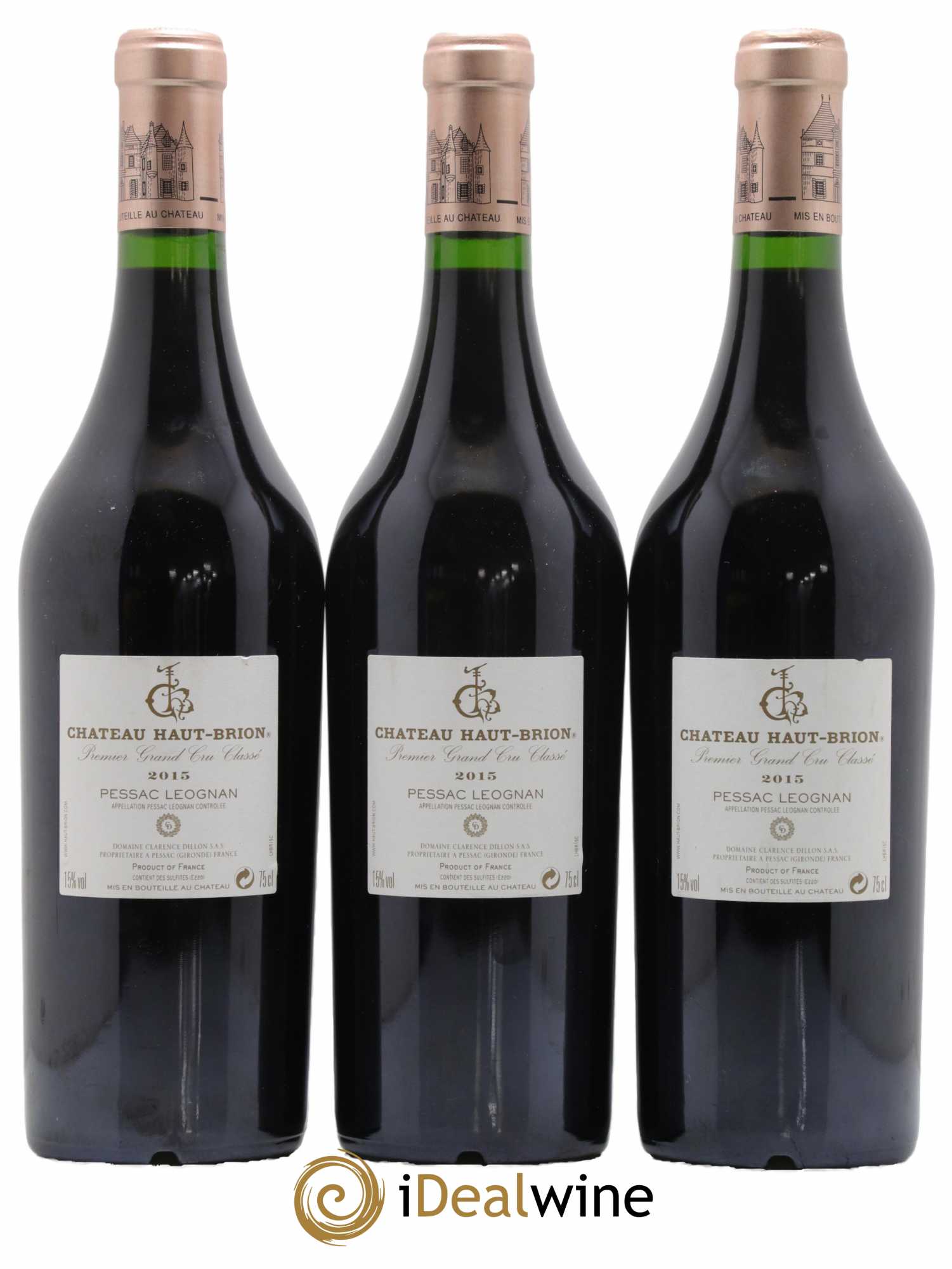 Château Haut Brion 1er Grand Cru Classé 2015 - Lot de 3 bouteilles - 1