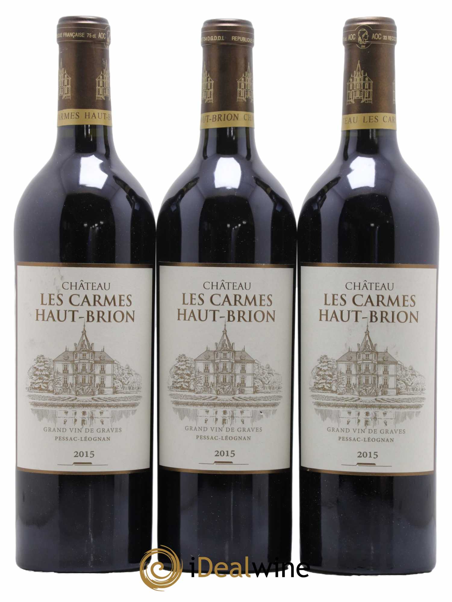 Château Les Carmes Haut-Brion 2015 - Lot de 3 bouteilles - 0