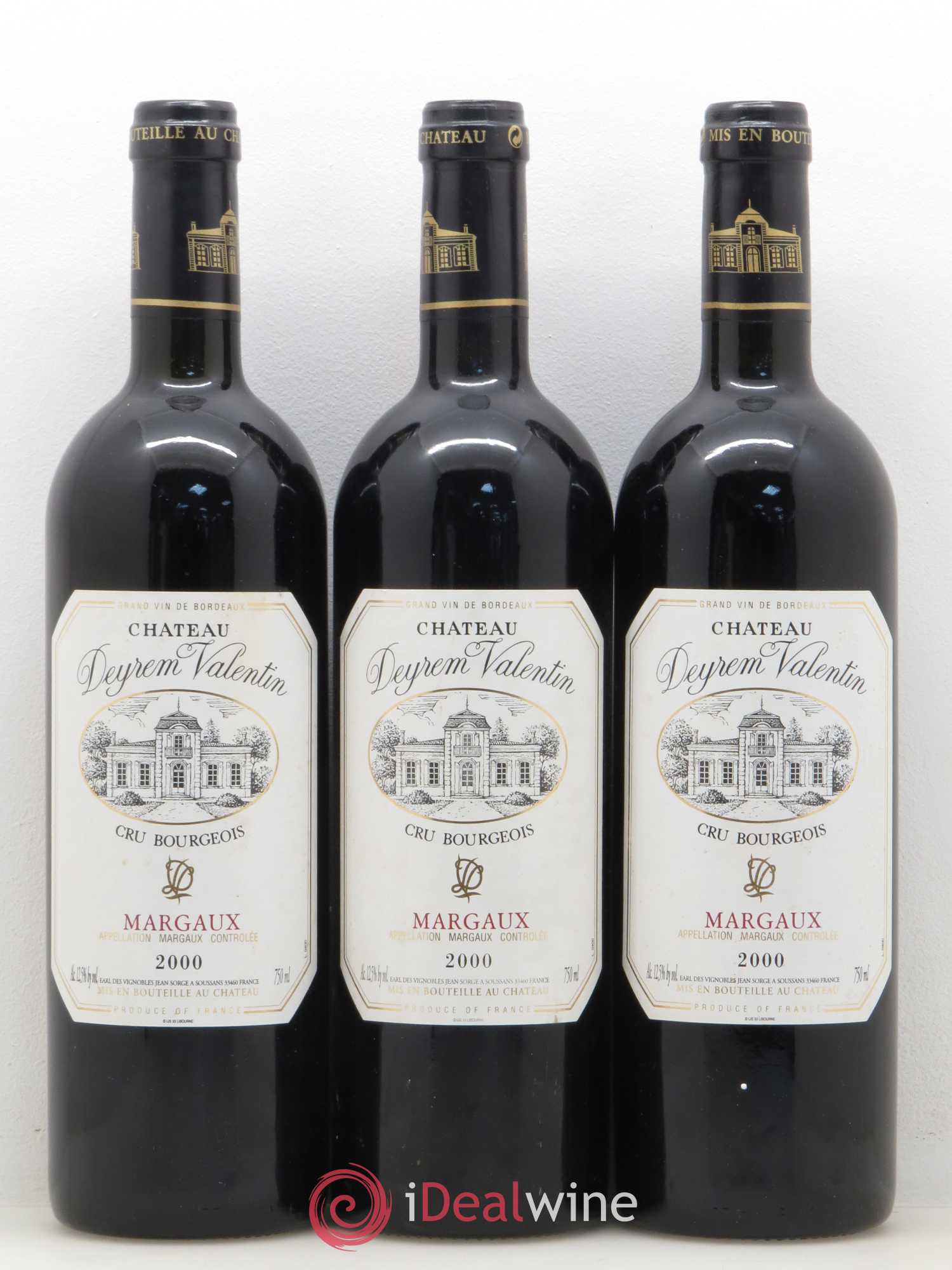Château Deyrem Valentin Cru Bourgeois 2000 - Lot de 6 bouteilles - 1