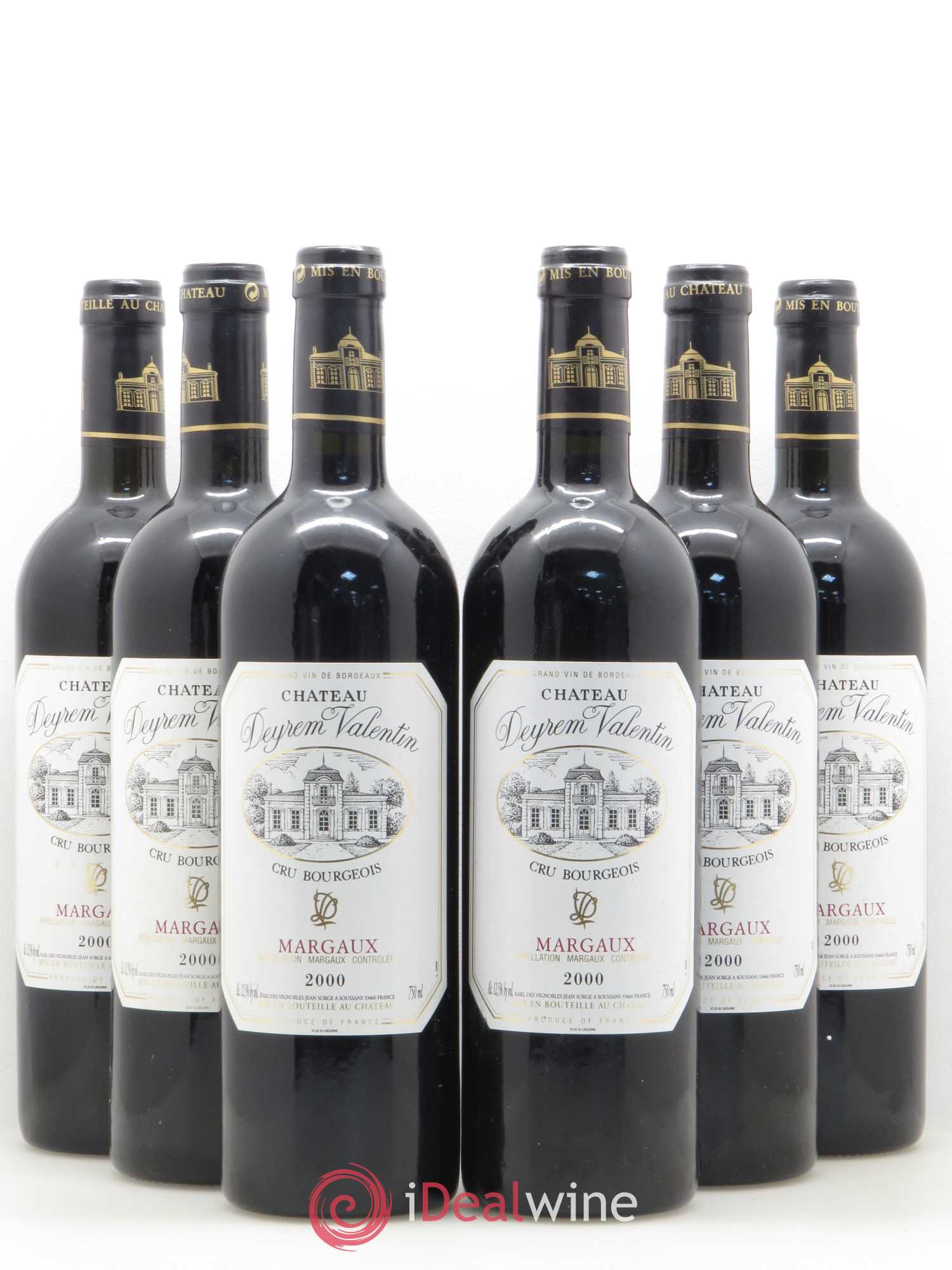 Château Deyrem Valentin Cru Bourgeois 2000 - Lot de 6 bouteilles - 0