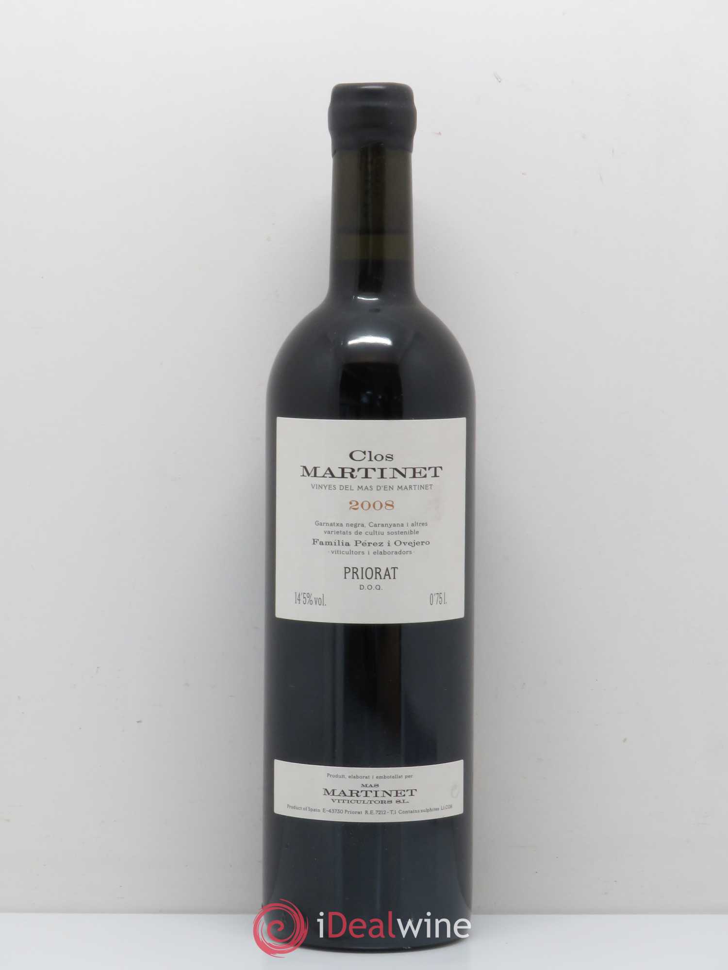 Priorat Clos Martinet DOCA Mas Martinet Viticultors 2008 - Lot de 1 bouteille - 0