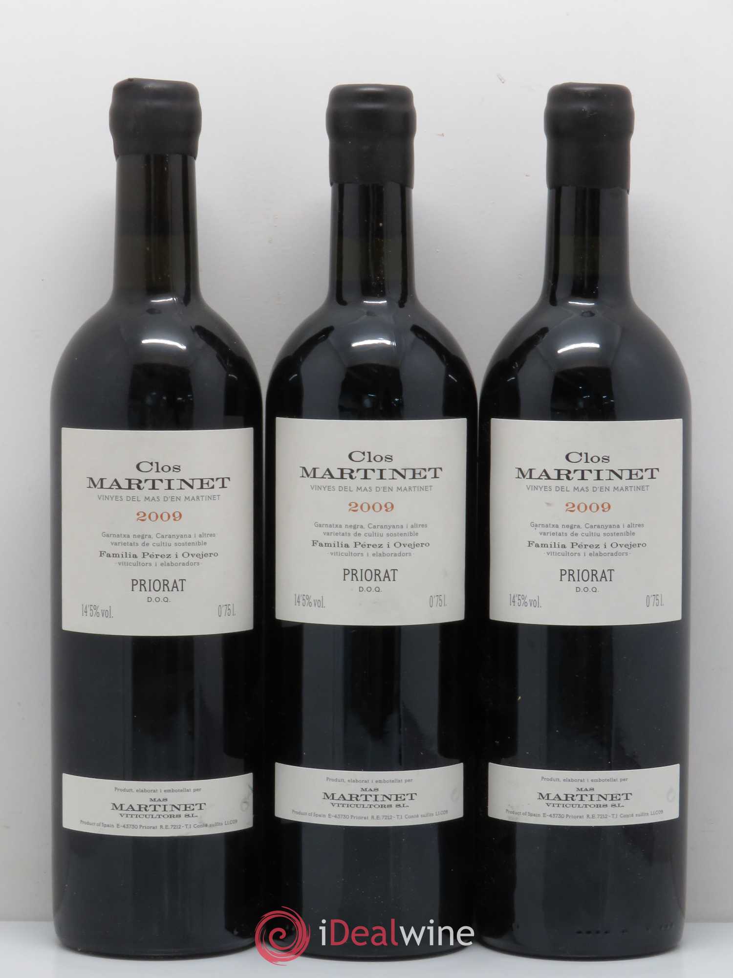 Priorat Clos Martinet DOCA Mas Martinet Viticultors 2009 - Lot de 3 bouteilles - 0
