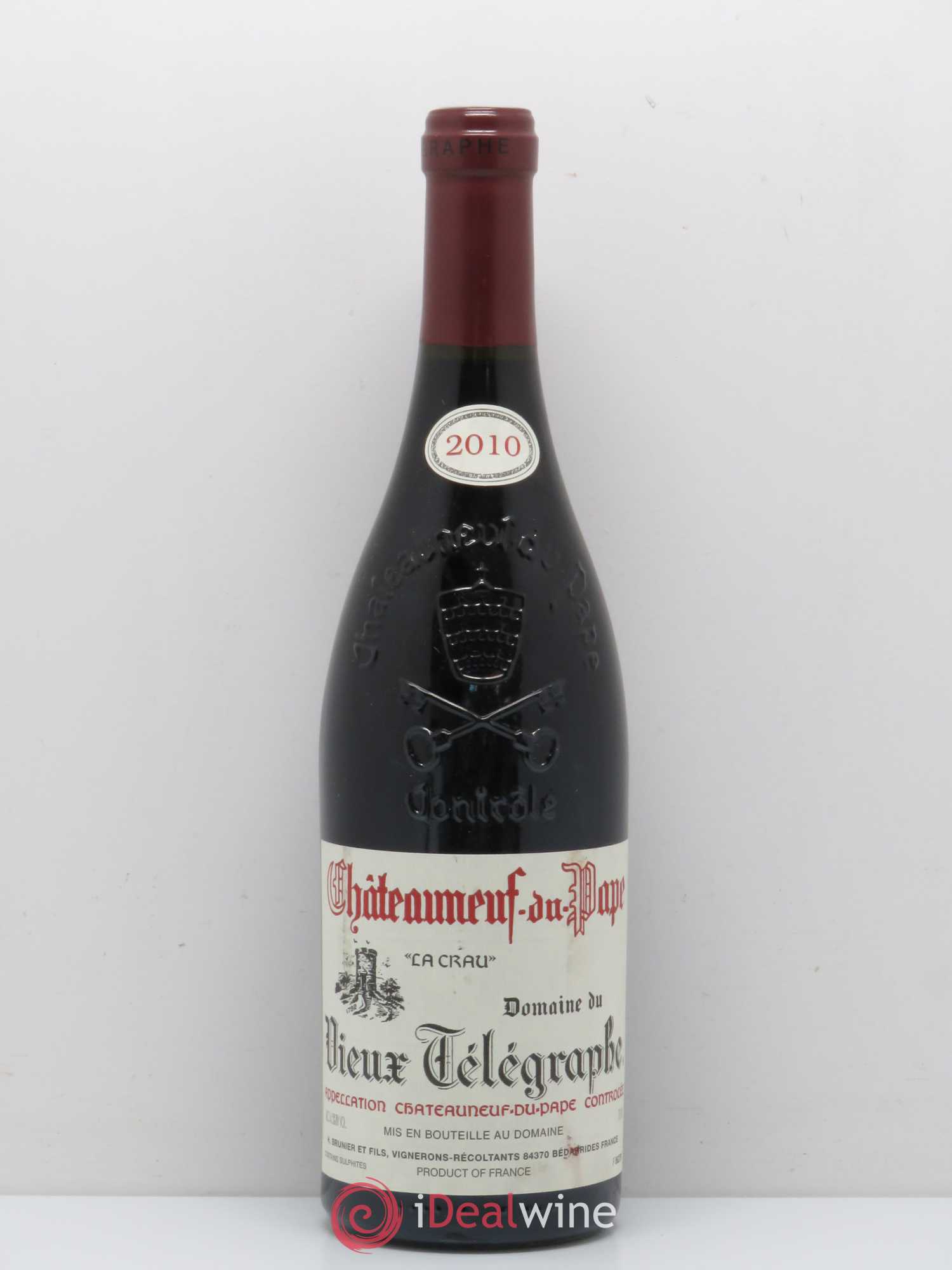 Châteauneuf-du-Pape Vieux Télégraphe (Domaine du) Vignobles Brunier 2010 - Lot de 1 bouteille - 0