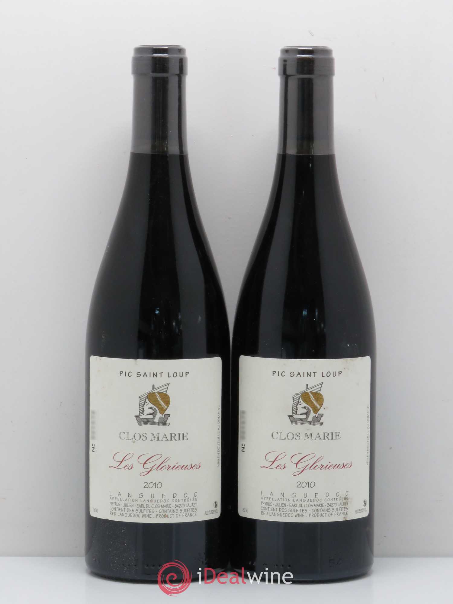 Pic Saint-Loup Clos Marie Les Glorieuses Christophe Peyrus et Françoise Julien 2010 - Lot de 2 bouteilles - 0