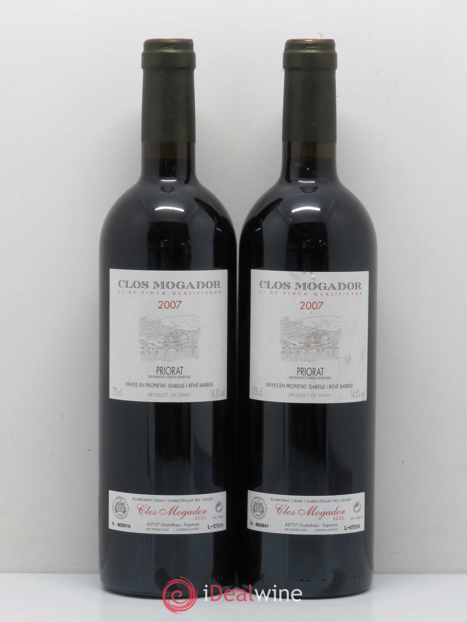 Priorat Clos Mogador DOCA René Barbier 2007 - Lot de 2 bouteilles - 0