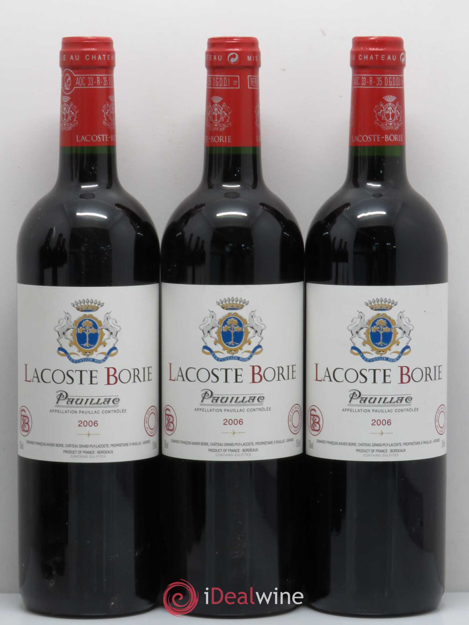 Lacoste Borie 2006 - Lot de 6 bouteilles - 1