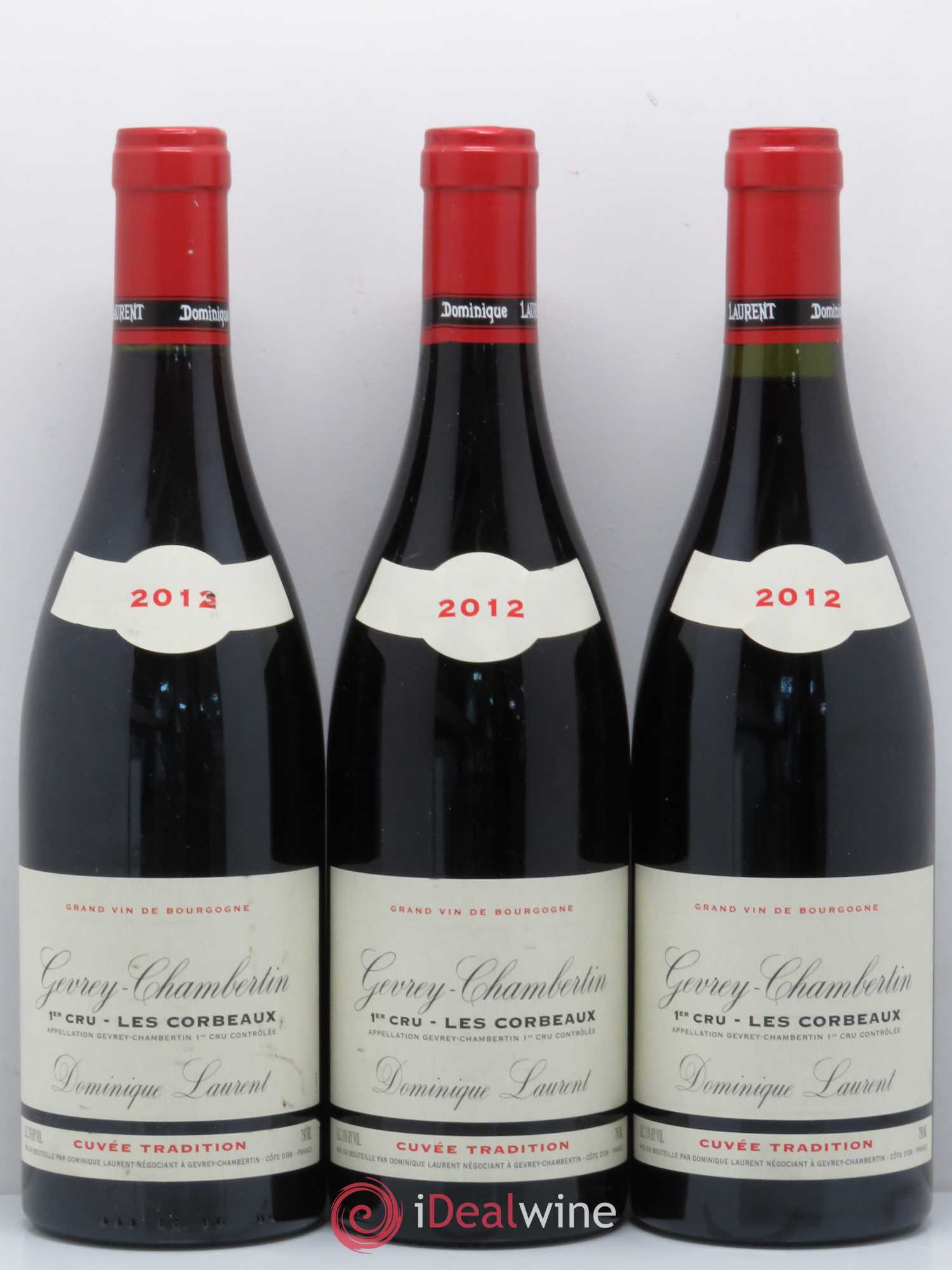 Gevrey-Chambertin 1er Cru Les Corbeaux Domaine Dominique Laurent 2012 - Posten von 3 Flaschen - 0
