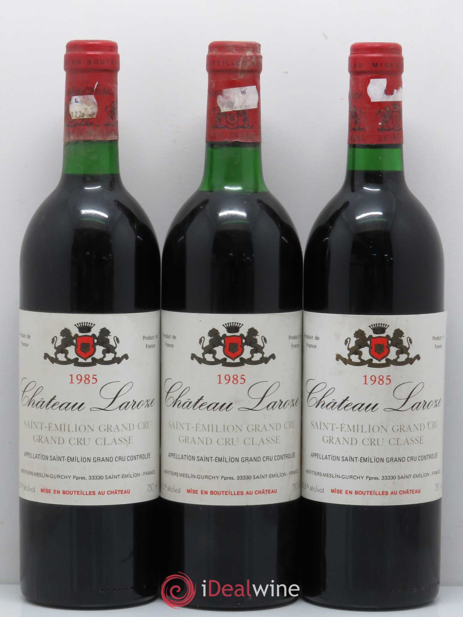 Château Laroze Grand Cru Classé 1985 - Lot de 3 bouteilles - 0