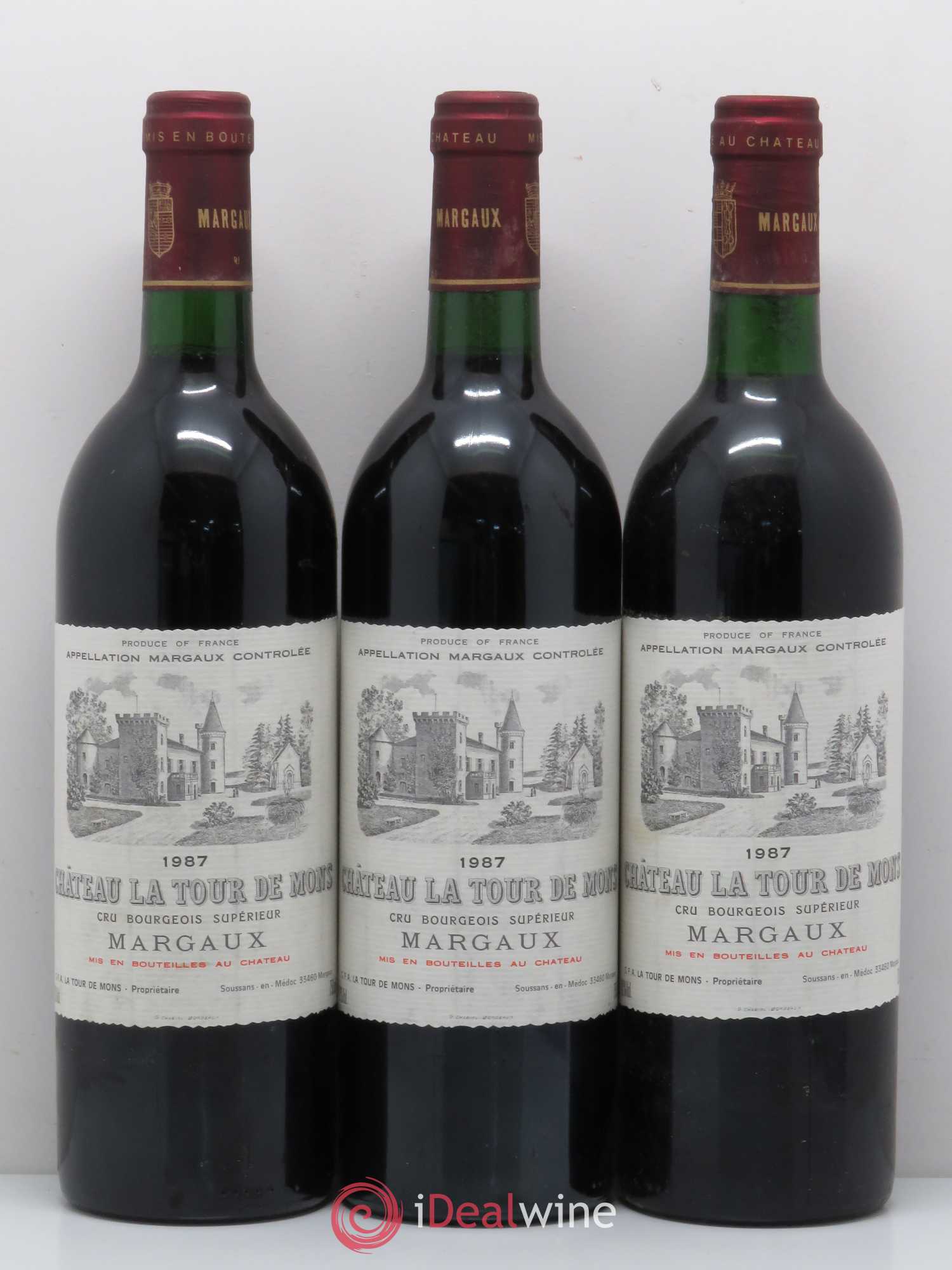 Château la Tour de Mons Cru Bourgeois 1987 - Lot de 6 bouteilles - 2