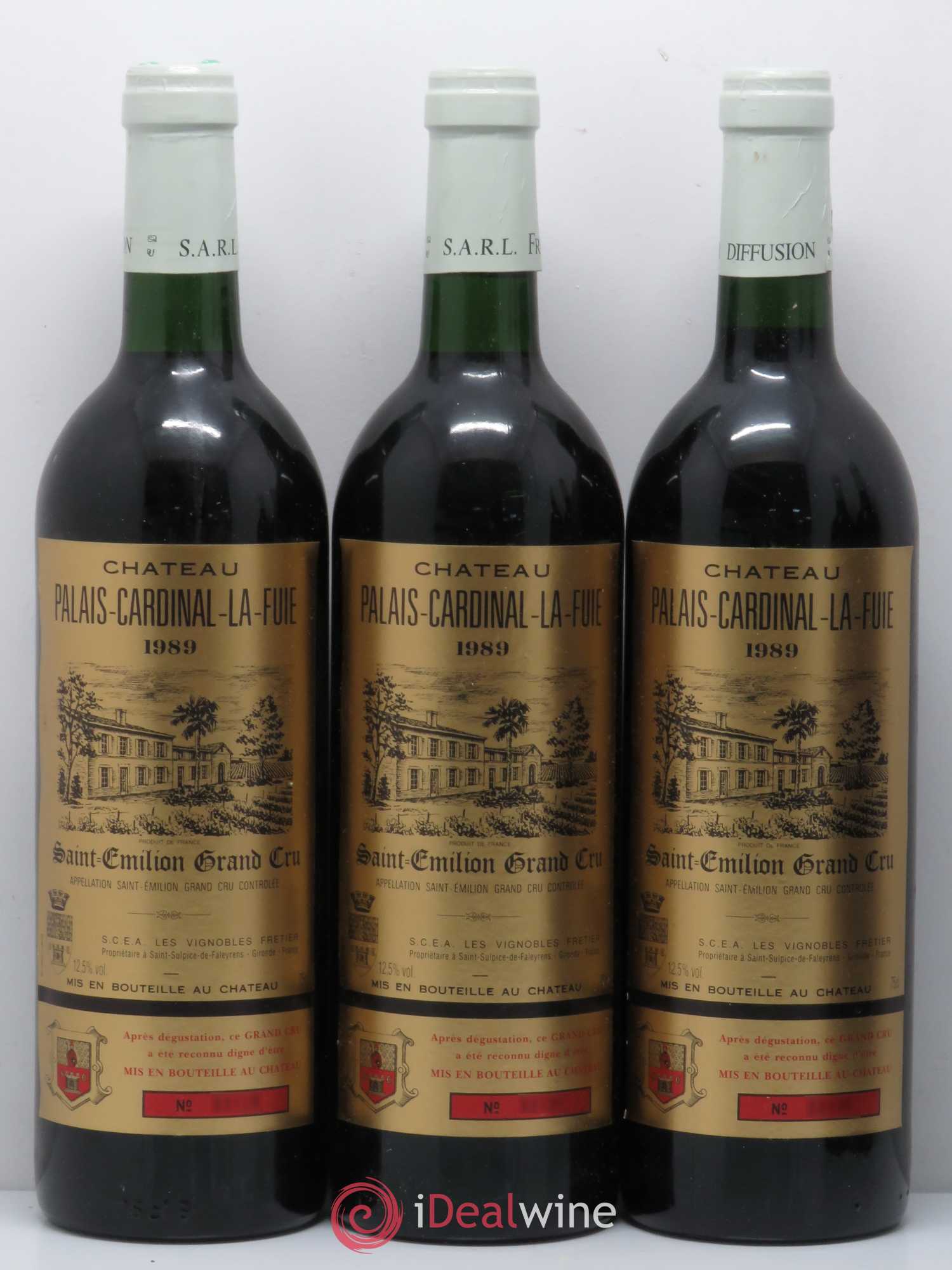 Château Palais Cardinal La Fuie 1989 - Lot de 5 bouteilles - 1