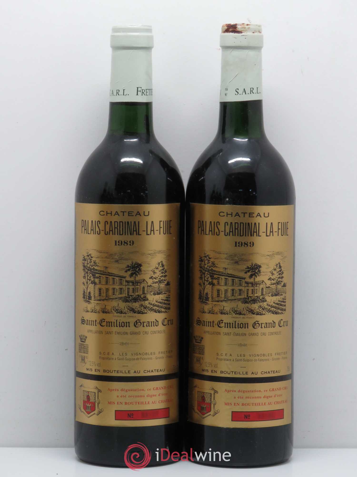 Château Palais Cardinal La Fuie 1989 - Lot de 5 bouteilles - 2