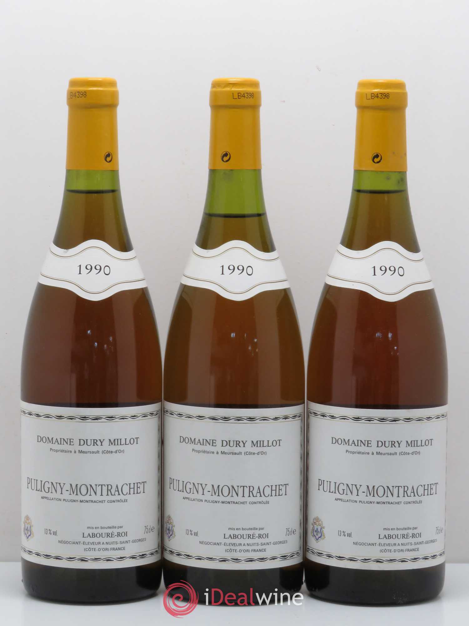 Puligny-Montrachet Domaine Dury Millot 1990 - Posten von 3 Flaschen - 0