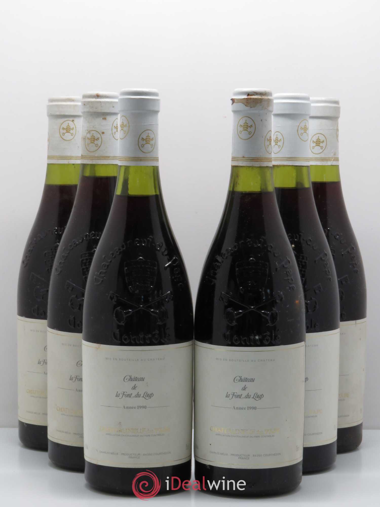 Châteauneuf-du-Pape Château la font du loup 1990 - Posten von 6 Flaschen - 0