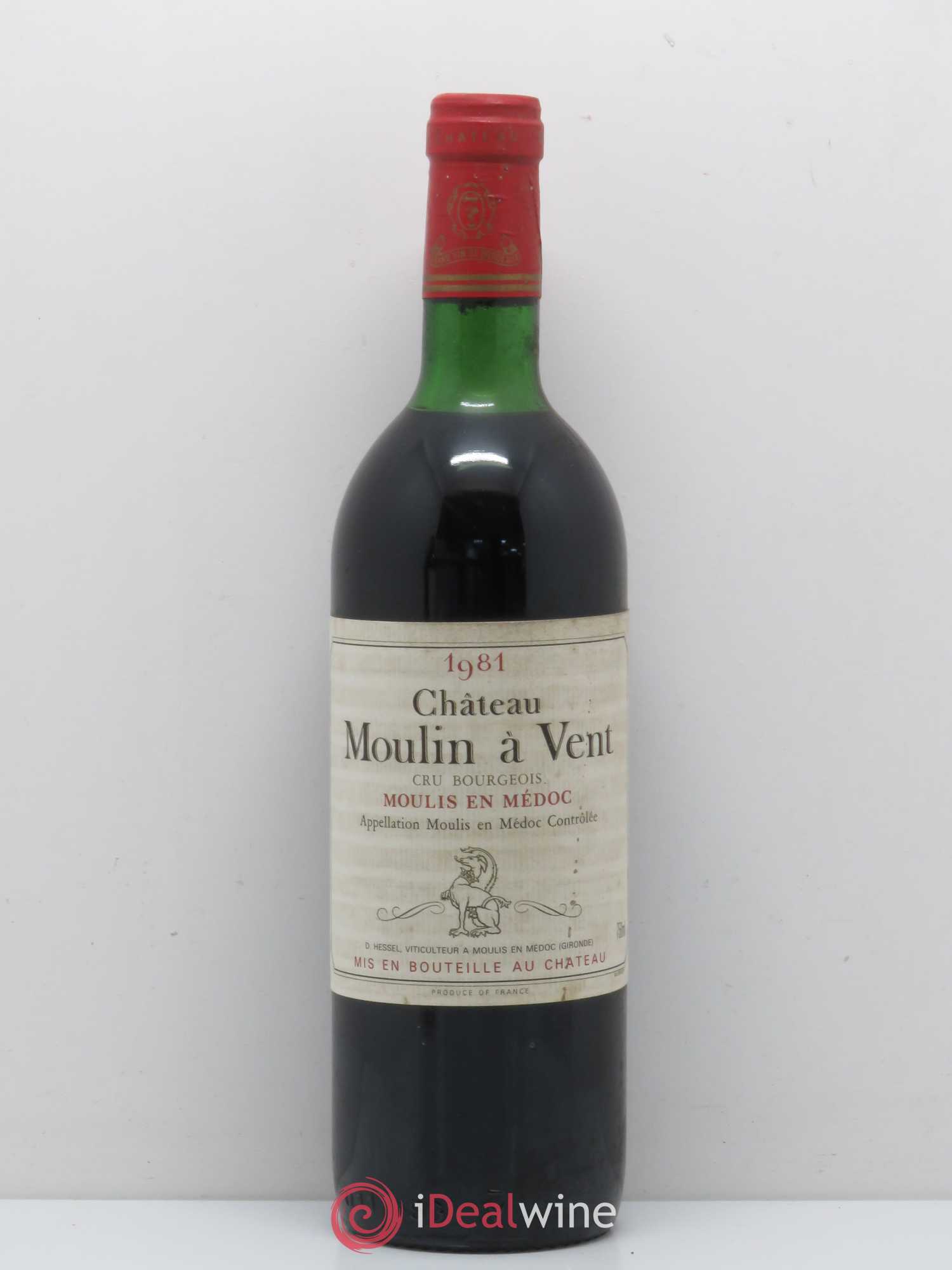 Château Moulin à Vent Cru Bourgeois 1981 - Lot de 1 bouteille - 0