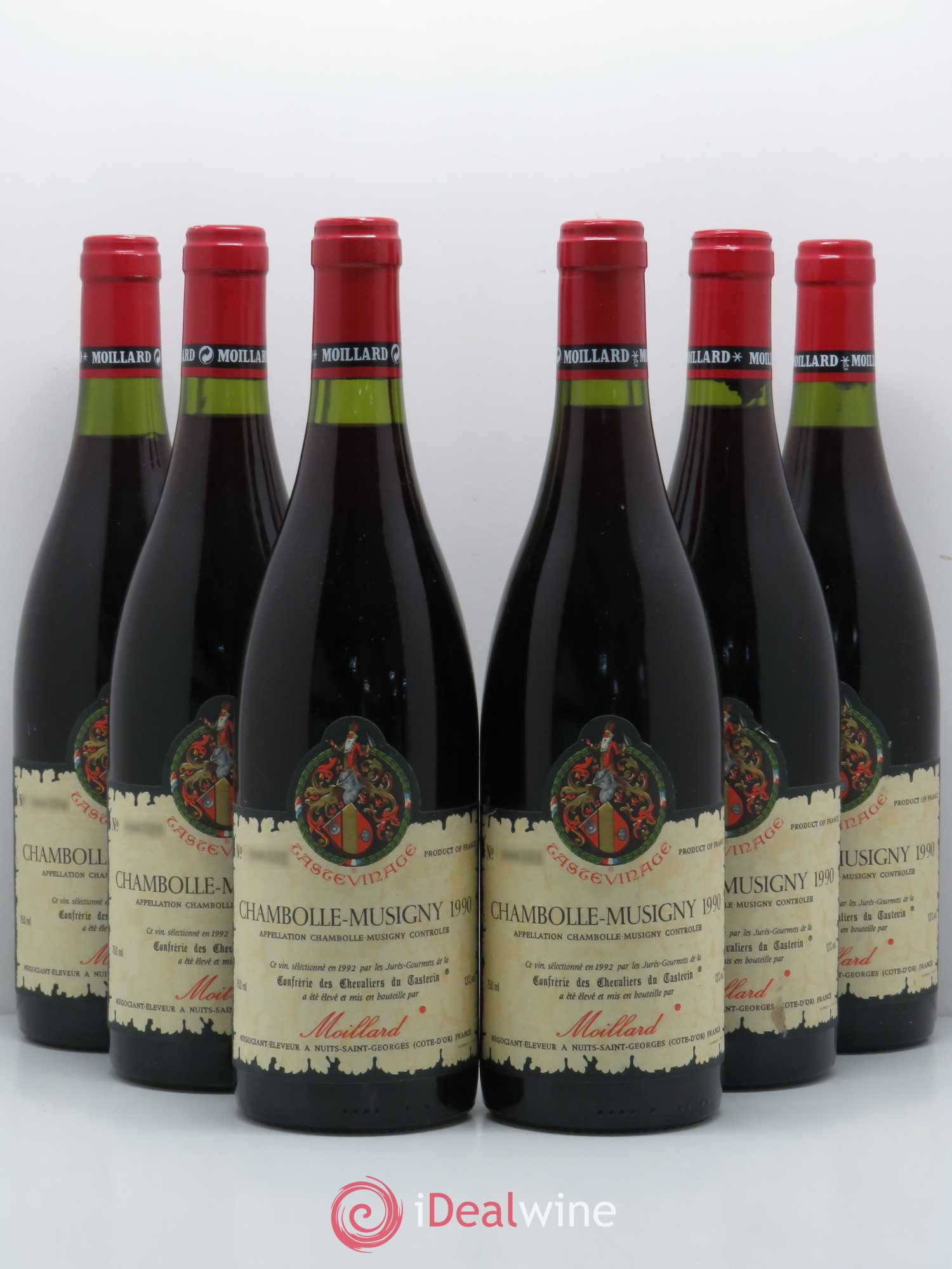 Chambolle-Musigny Moillard Tastevinage 1990 - Lot de 6 bouteilles - 0