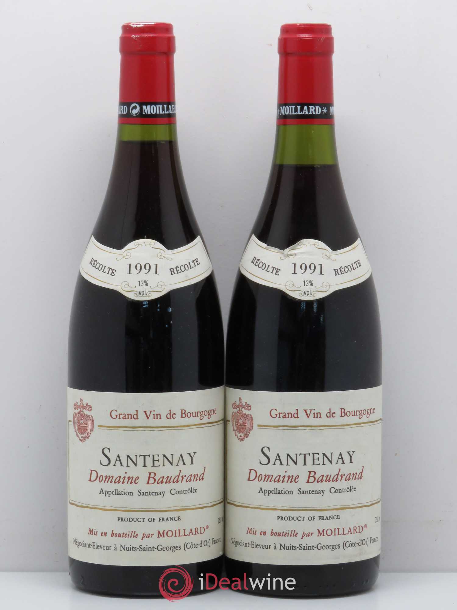 Santenay Domaine Baudrand Moillard 1991 - Posten von 5 Flaschen - 2