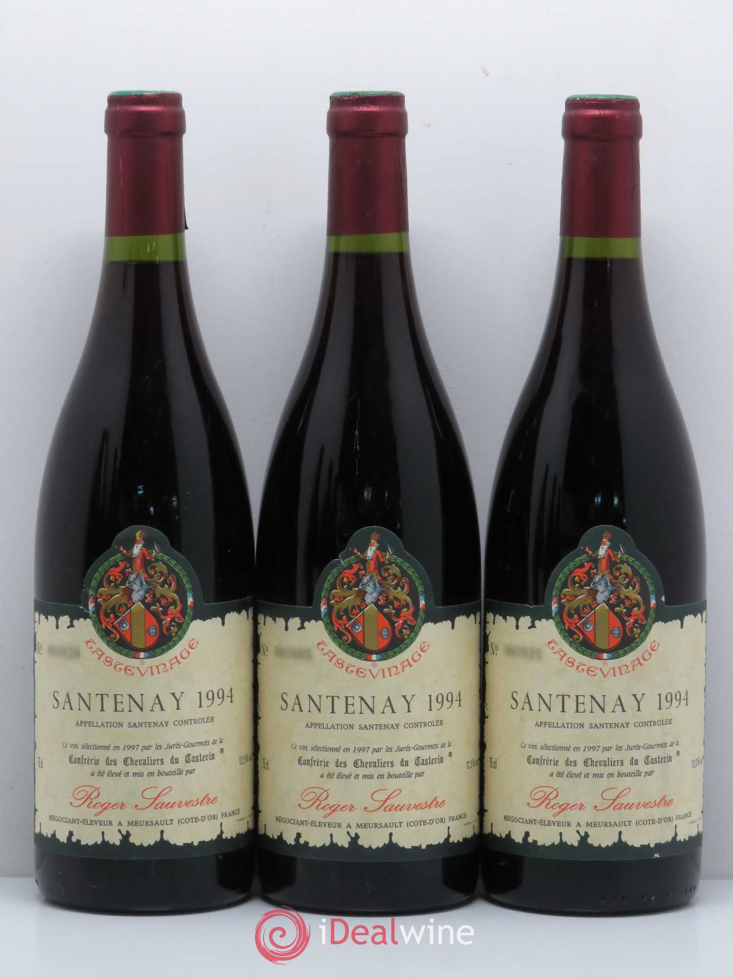 Santenay Roger Sauvestre Tastevinage 1994 - Lot of 6 bottles - 1