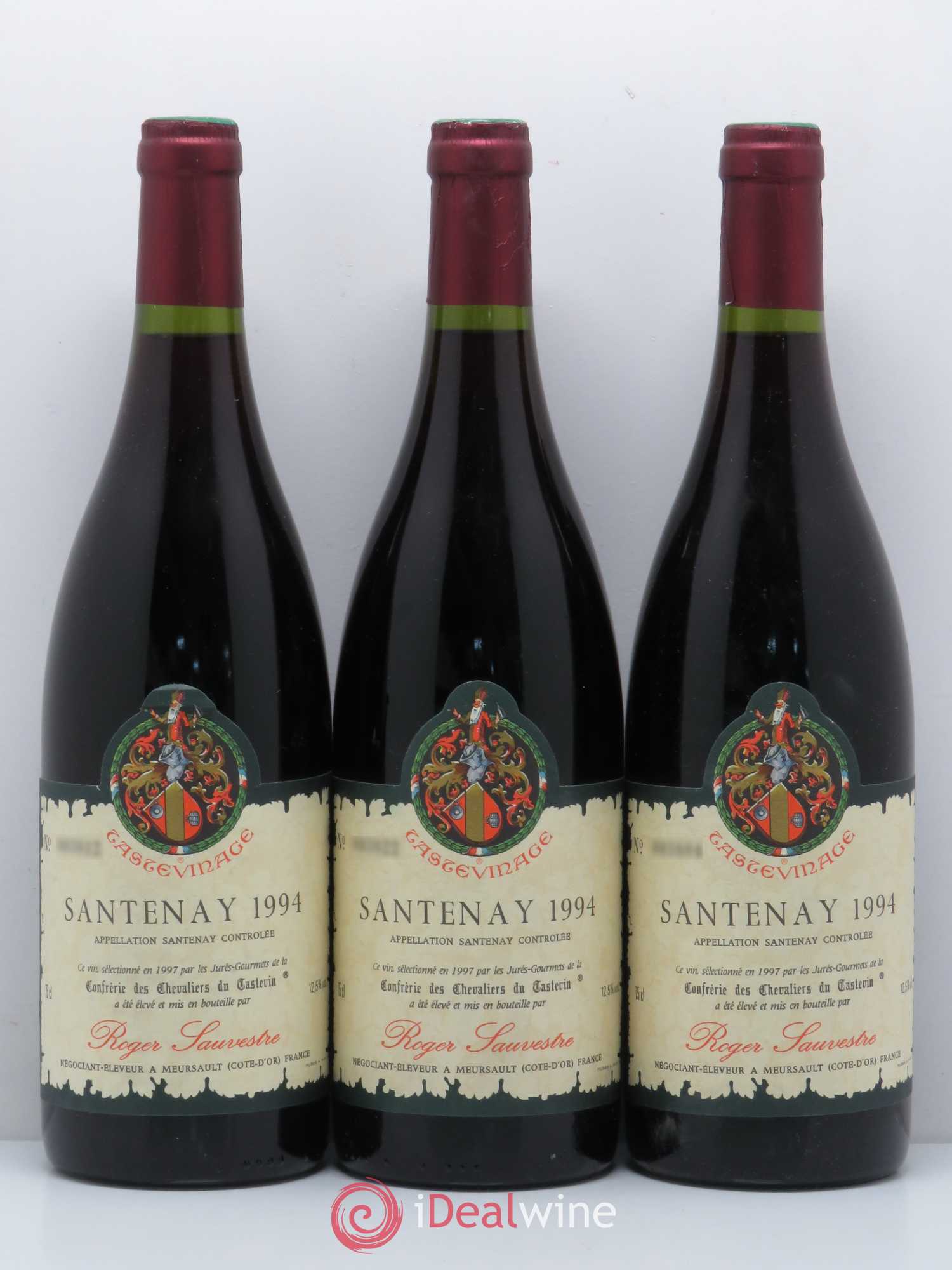 Santenay Roger Sauvestre Tastevinage 1994 - Lot of 6 bottles - 2