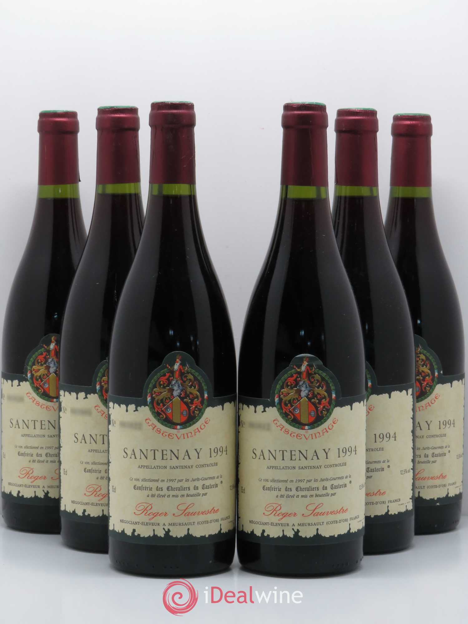 Santenay Roger Sauvestre Tastevinage 1994 - Lot of 6 bottles - 0