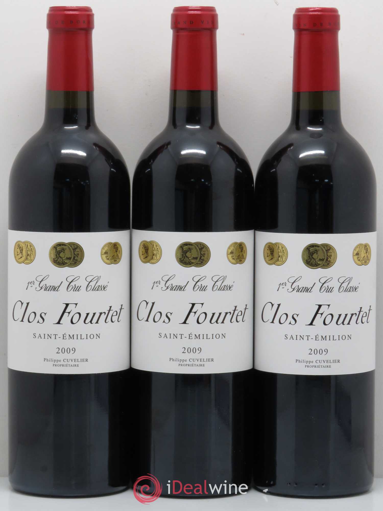 Clos Fourtet 1er Grand Cru Classé B 2009 - Lot de 3 bouteilles - 0