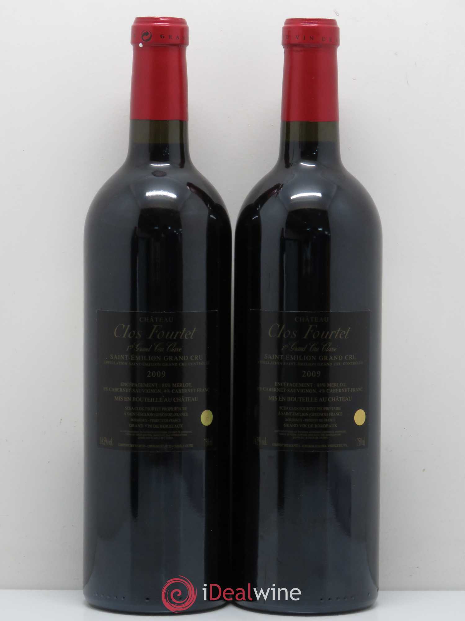 Clos Fourtet 1er Grand Cru Classé B 2009 - Lot de 2 bouteilles - 1