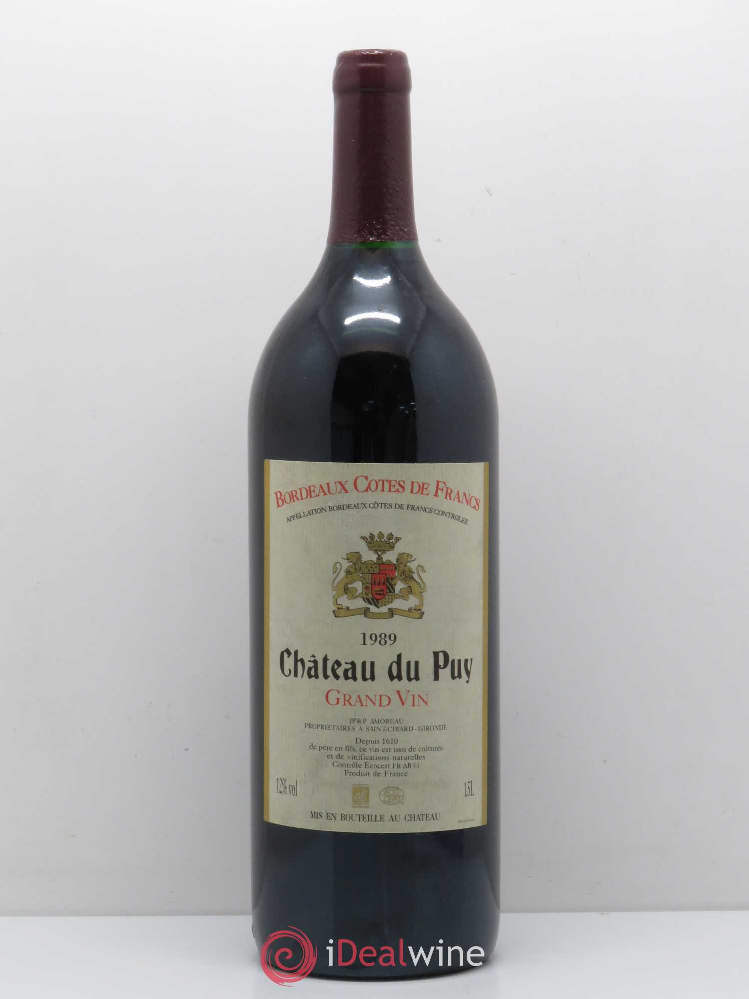 Château Le Puy 1989 - Lot de 1 magnum - 0