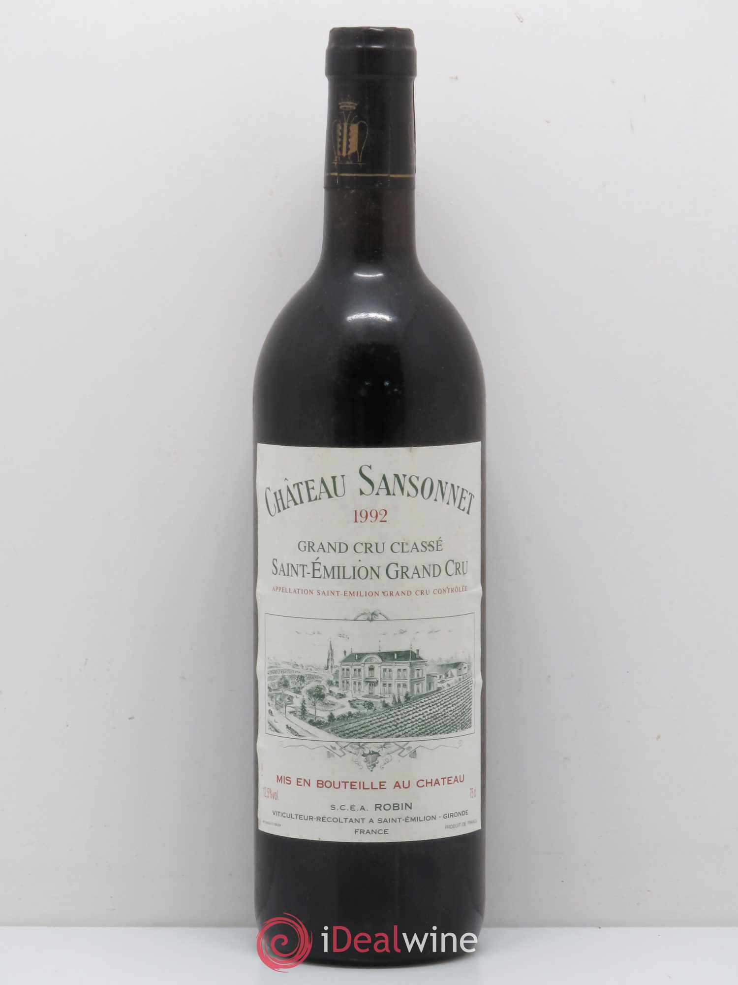 Château Sansonnet Grand Cru Classé 1992 - Lot de 1 bouteille - 0
