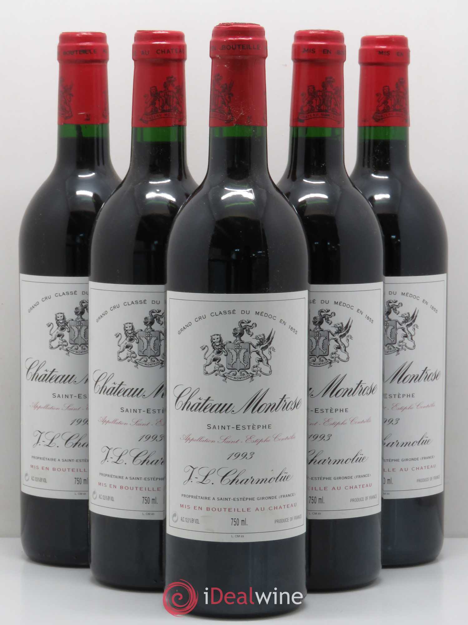 Château Montrose 2ème Grand Cru Classé 1993 - Lot de 5 bouteilles - 0