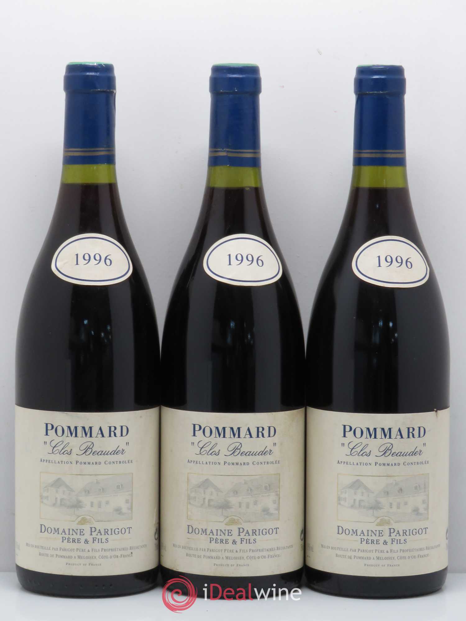 Pommard Clos Beauder Domaine Parigot 1996 - Posten von 3 Flaschen - 0