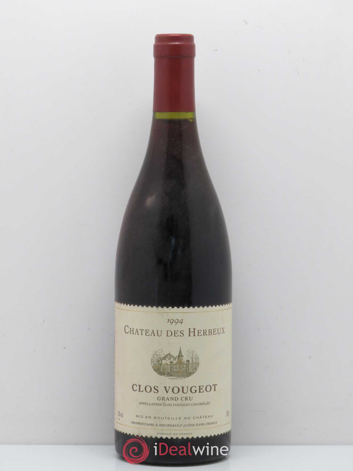Clos de Vougeot Grand Cru Chateau des Herbeux 1994 - Posten von 1 Flasche - 0