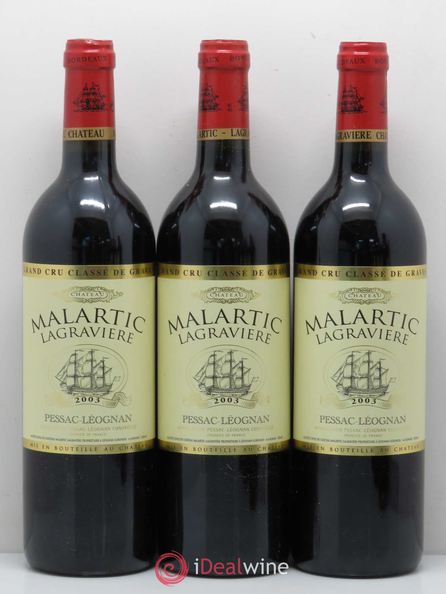 Château Malartic-Lagravière Cru Classé de Graves 2003 - Lot de 6 bouteilles - 1