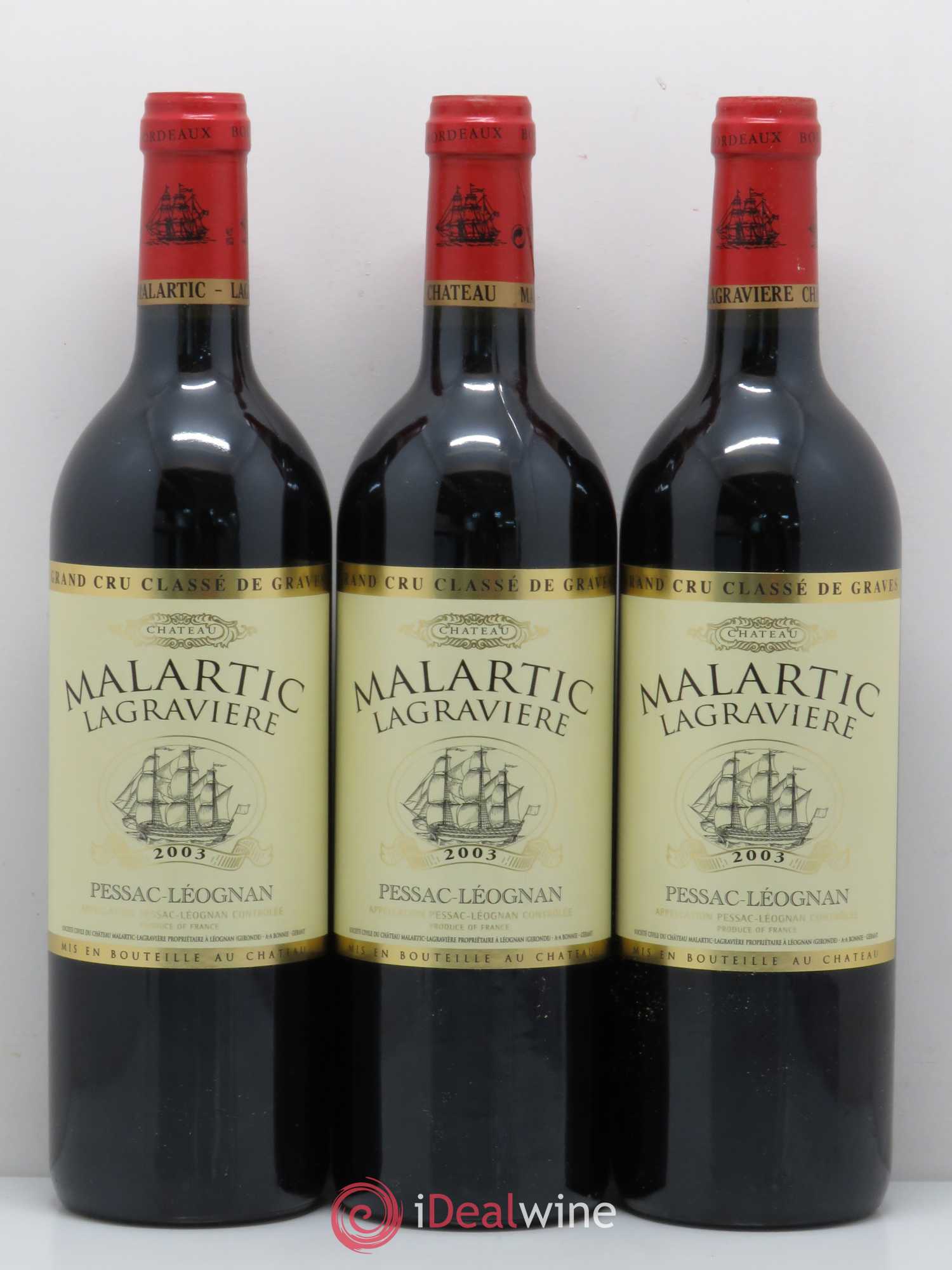Château Malartic-Lagravière Cru Classé de Graves 2003 - Lot de 6 bouteilles - 2