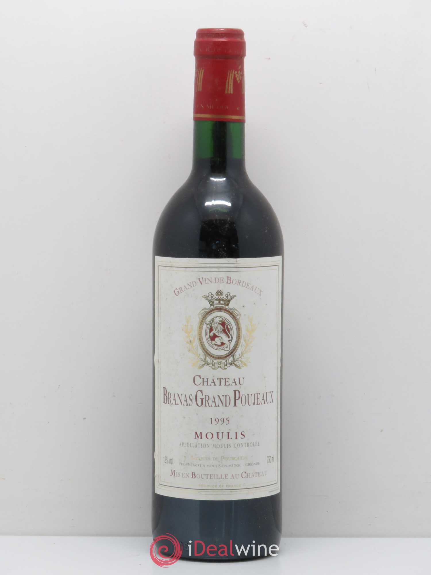 Château Branas Grand Poujeaux Cru Bourgeois 1995 - Lot de 1 bouteille - 0