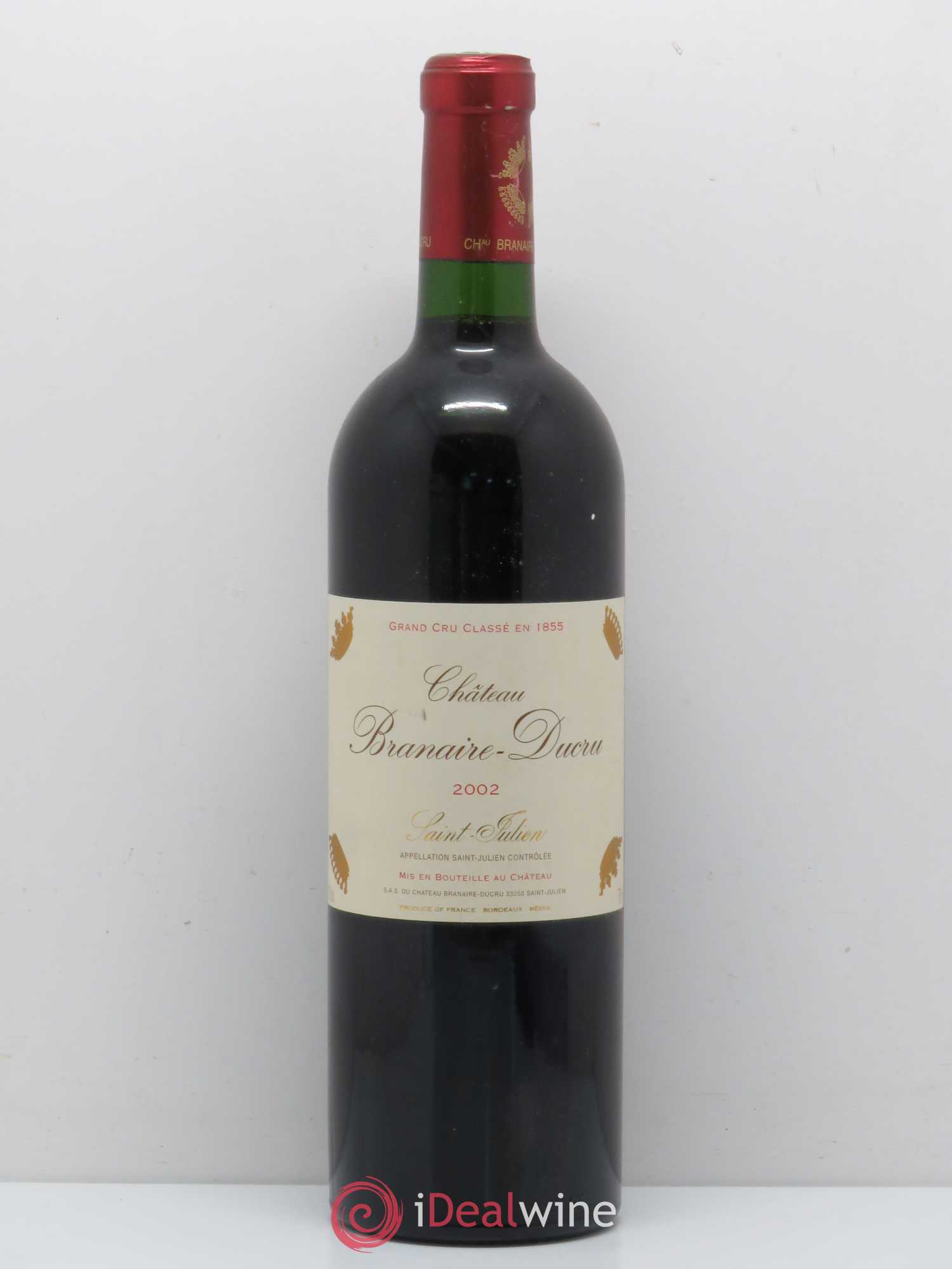 Château Branaire Ducru 4ème Grand Cru Classé 2002 - Lot de 1 bouteille - 0