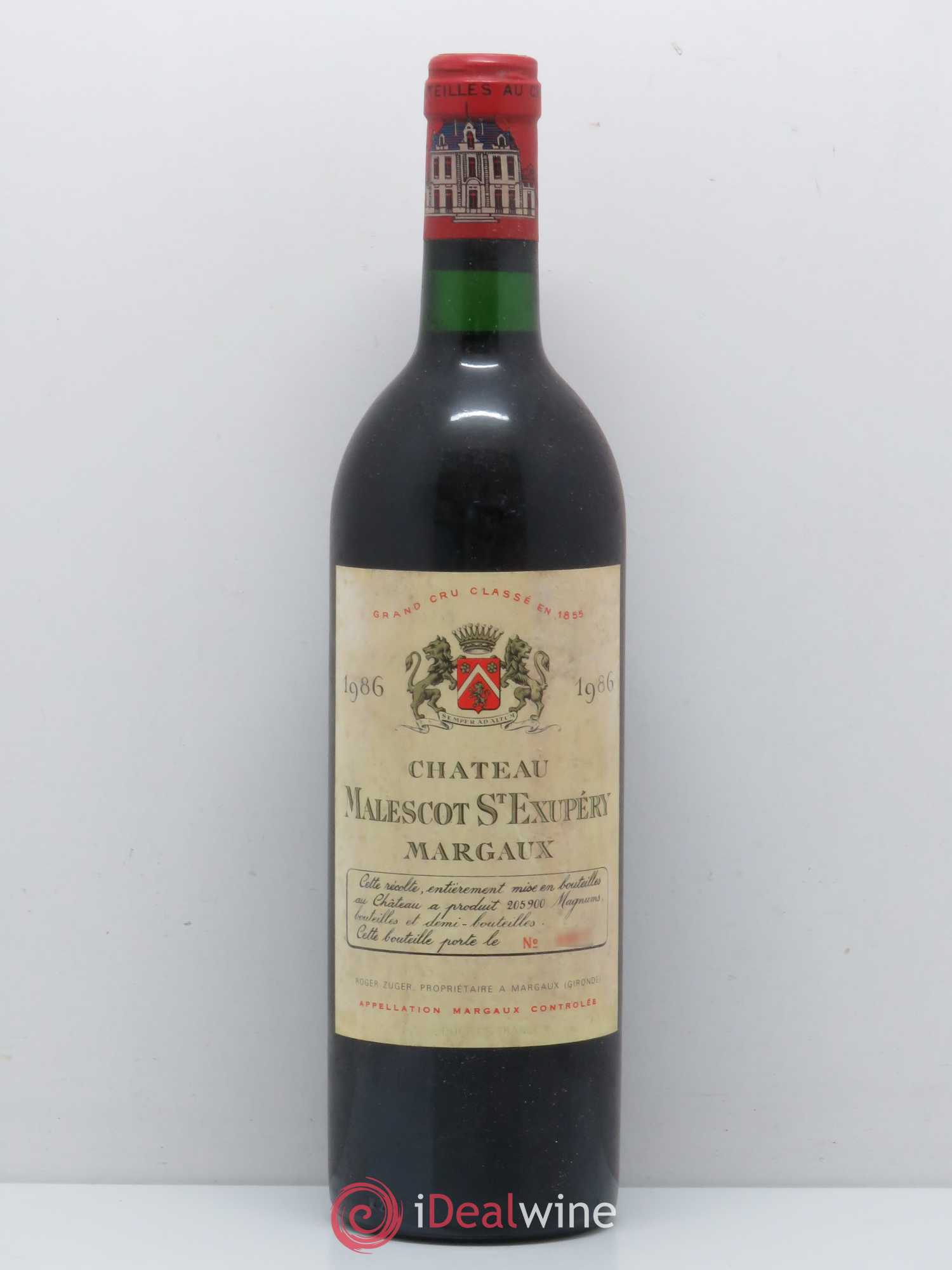 Château Malescot Saint-Exupéry 3ème Grand Cru Classé 1986 - Lot de 1 bouteille - 0