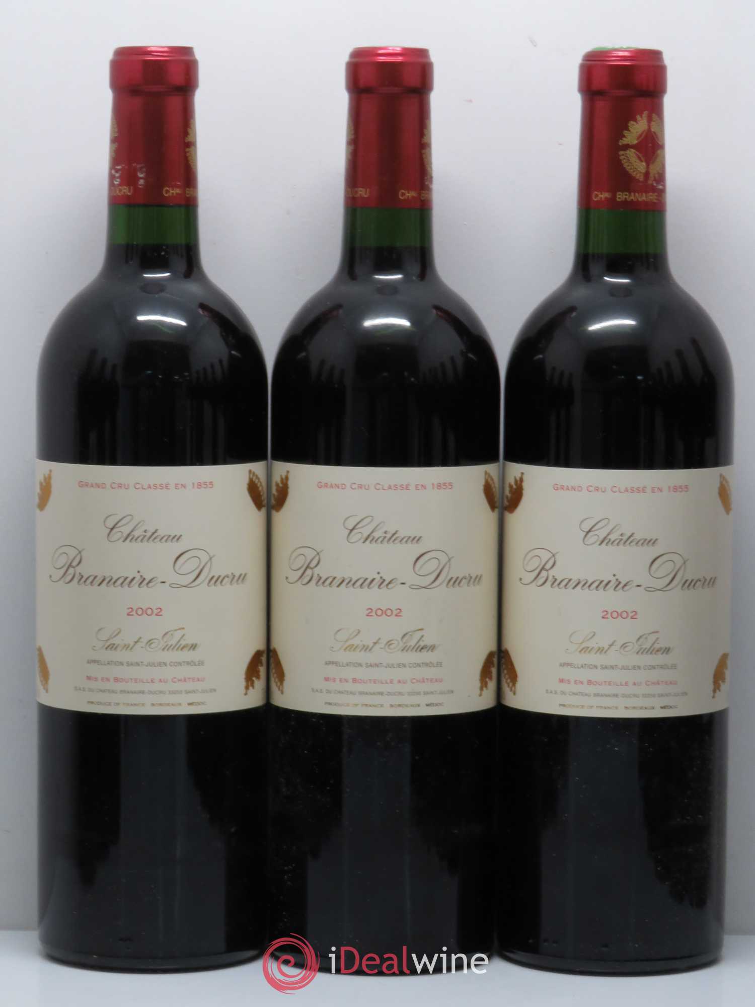 Château Branaire Ducru 4ème Grand Cru Classé 2002 - Lot de 12 bouteilles - 1