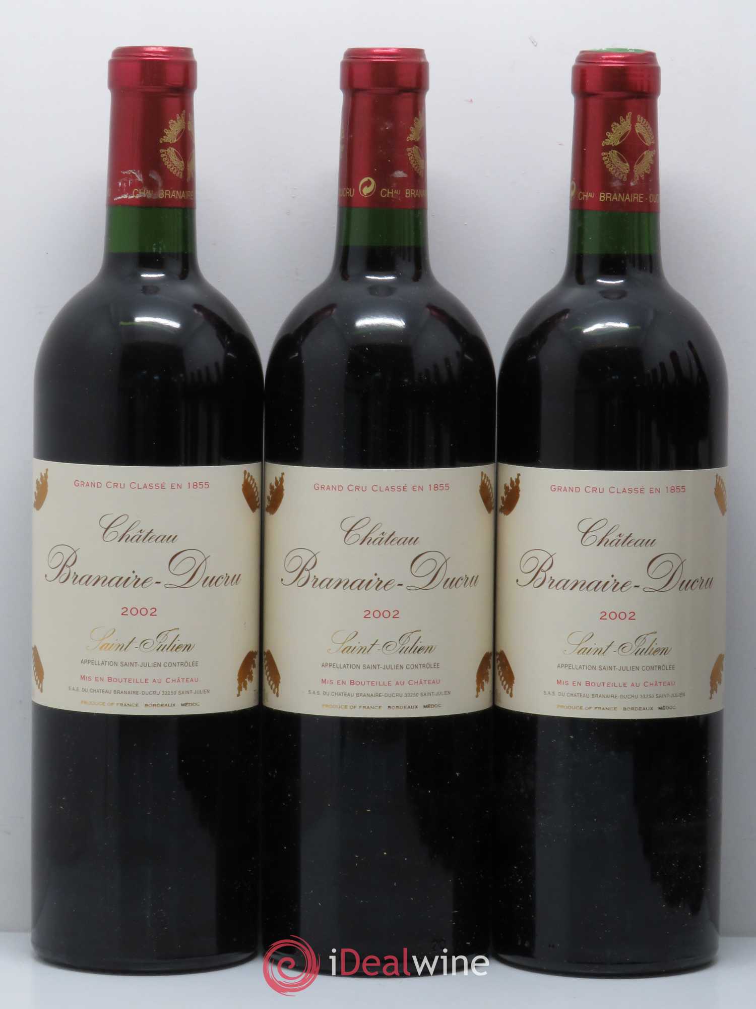 Château Branaire Ducru 4ème Grand Cru Classé 2002 - Lot de 12 bouteilles - 2